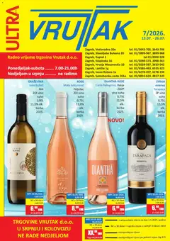 Pregled letka Vrutak Katalog trgovine Vrutak vrijedi od 13.07.2026