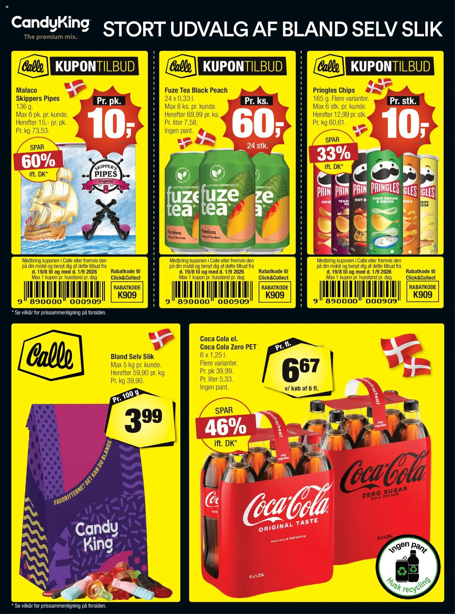 Eksempel på tilbudsavis Calle - Danske kupontilbud fra butik Calle gyldig fra 19/08/2026