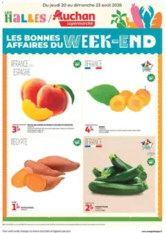 Prévisualisation de Auchan les bons plans du week-end dans votre super du magasin Auchan formulaire valide 20/08/2026