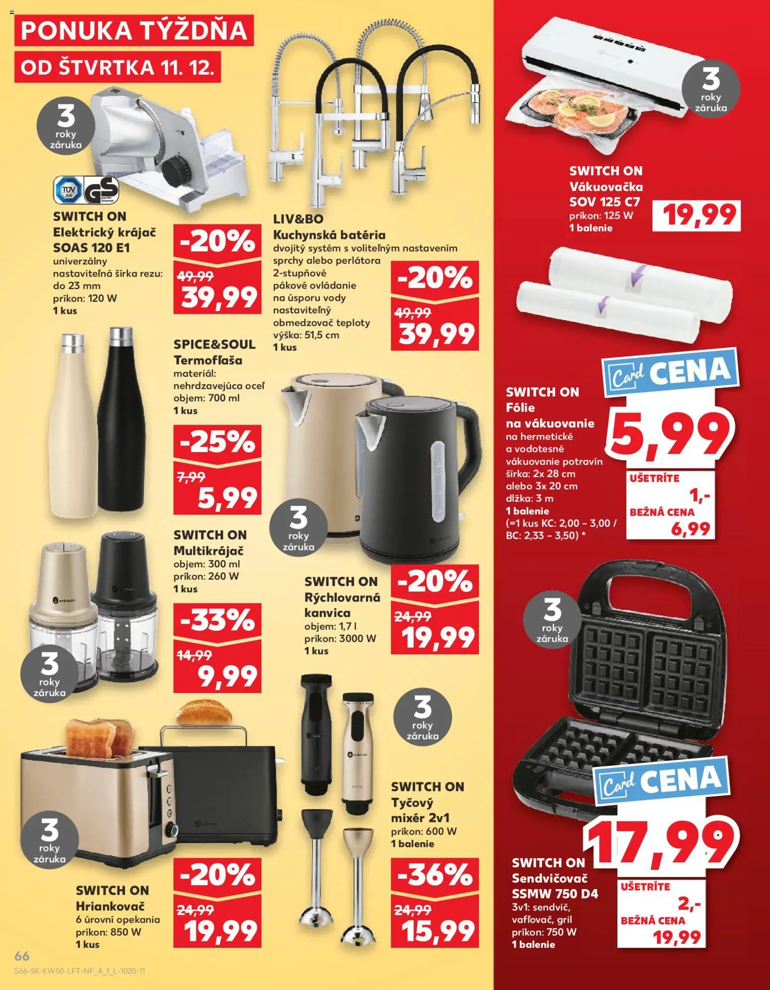 Náhľad Kaufland letáku platného od 11.12.2025 - Gril, Hriankovač, Tyčový mixér, Batéria, Sendvičovač, Sendvič, Mixér, Krájač