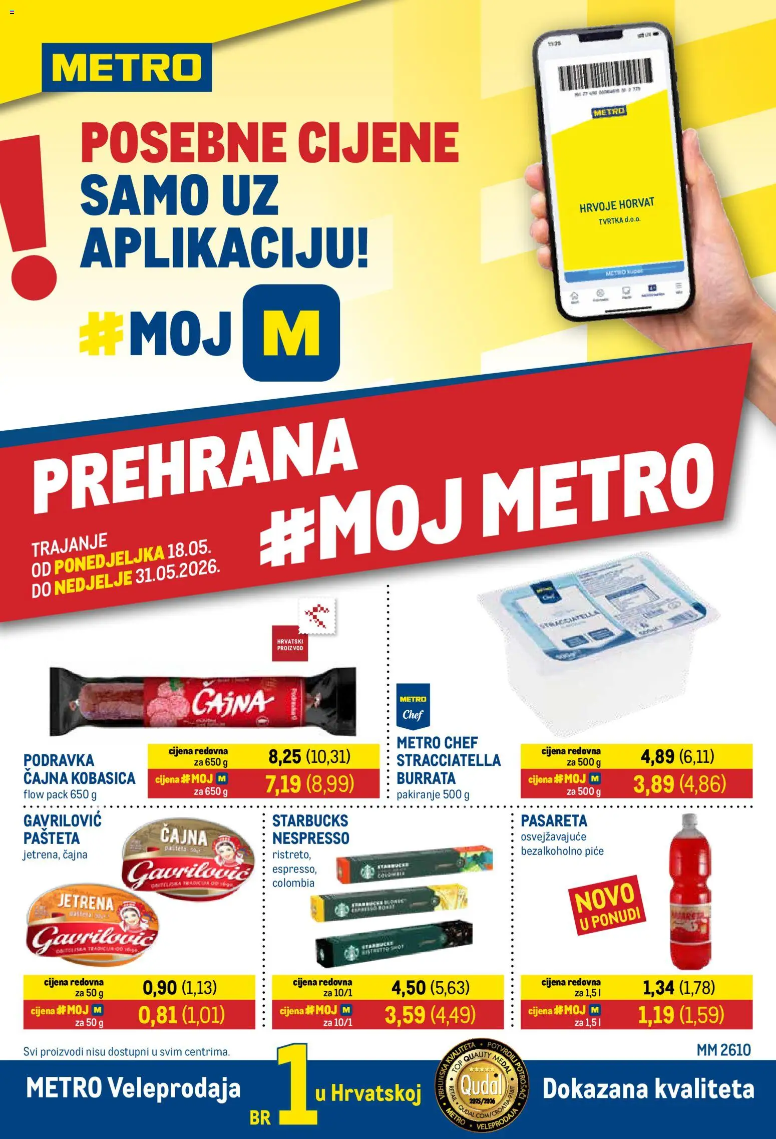 Pregled letka Metro Katalog trgovine Metro vrijedi od 18.05.2026