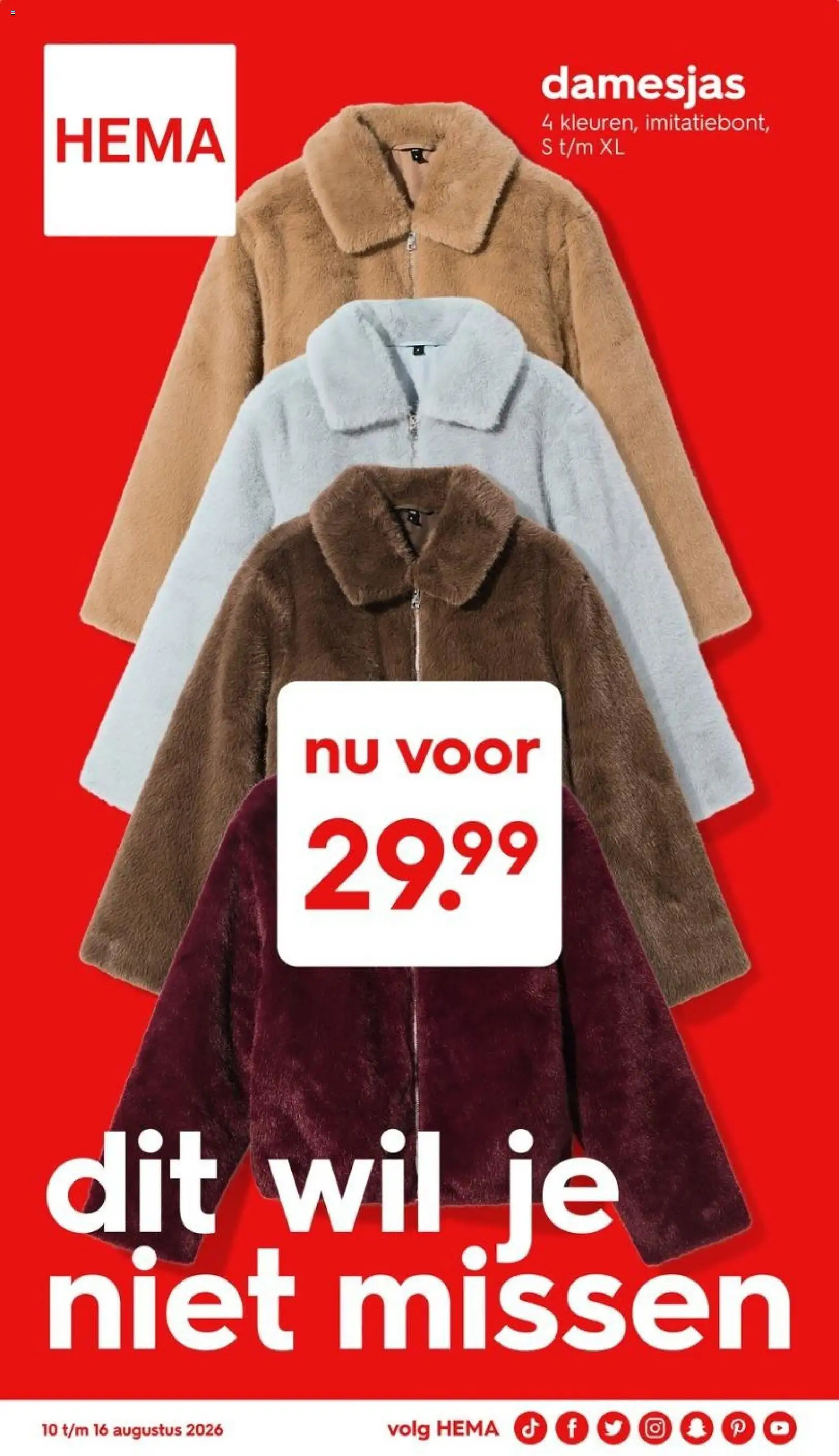Voorbeeld van Hema folder van winkel Hema geldig vanaf 10-08-2026