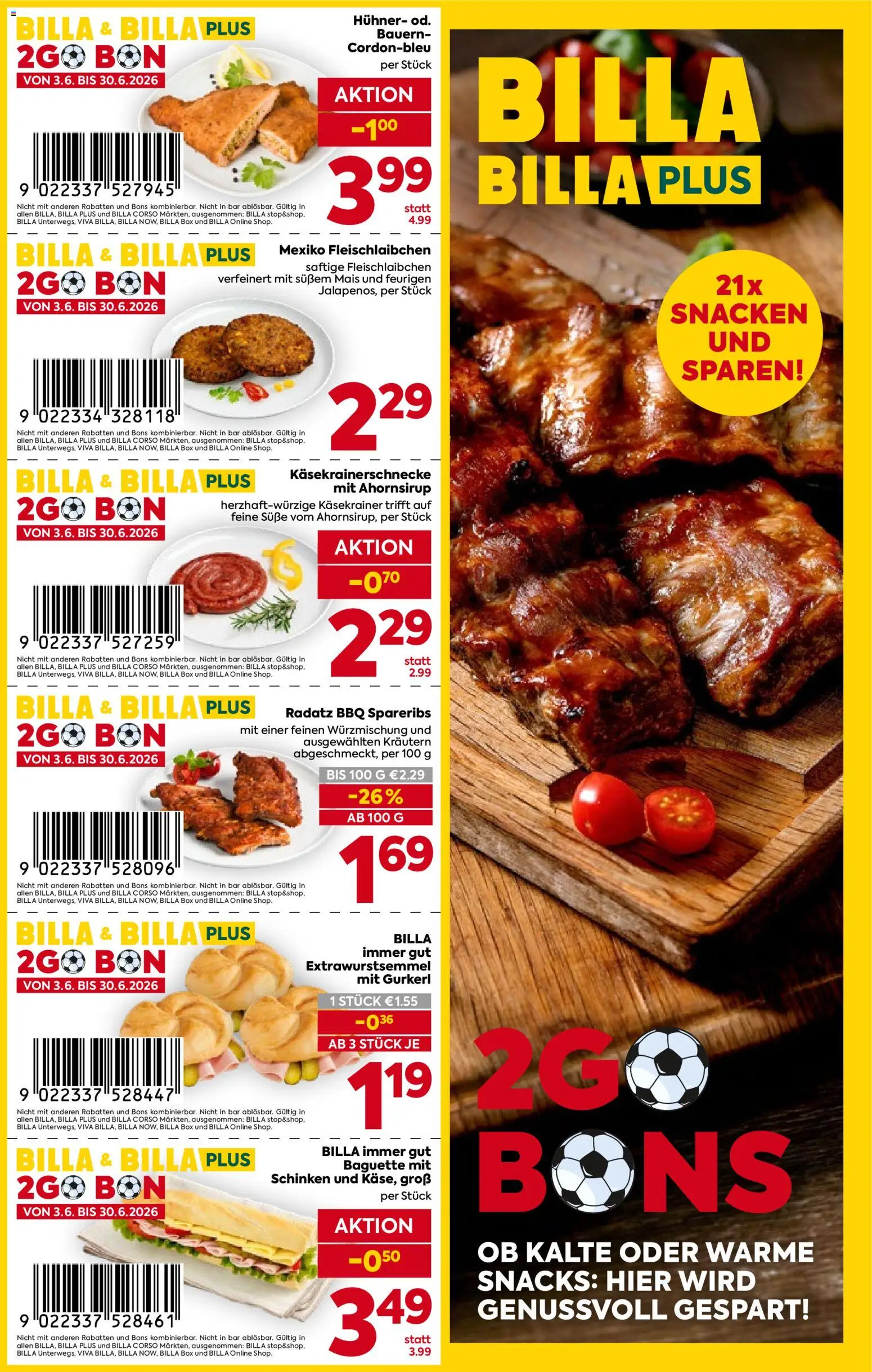 Vorschau der Angebote: Billa Billa 2Go Bons gültig ab 03.06.2026