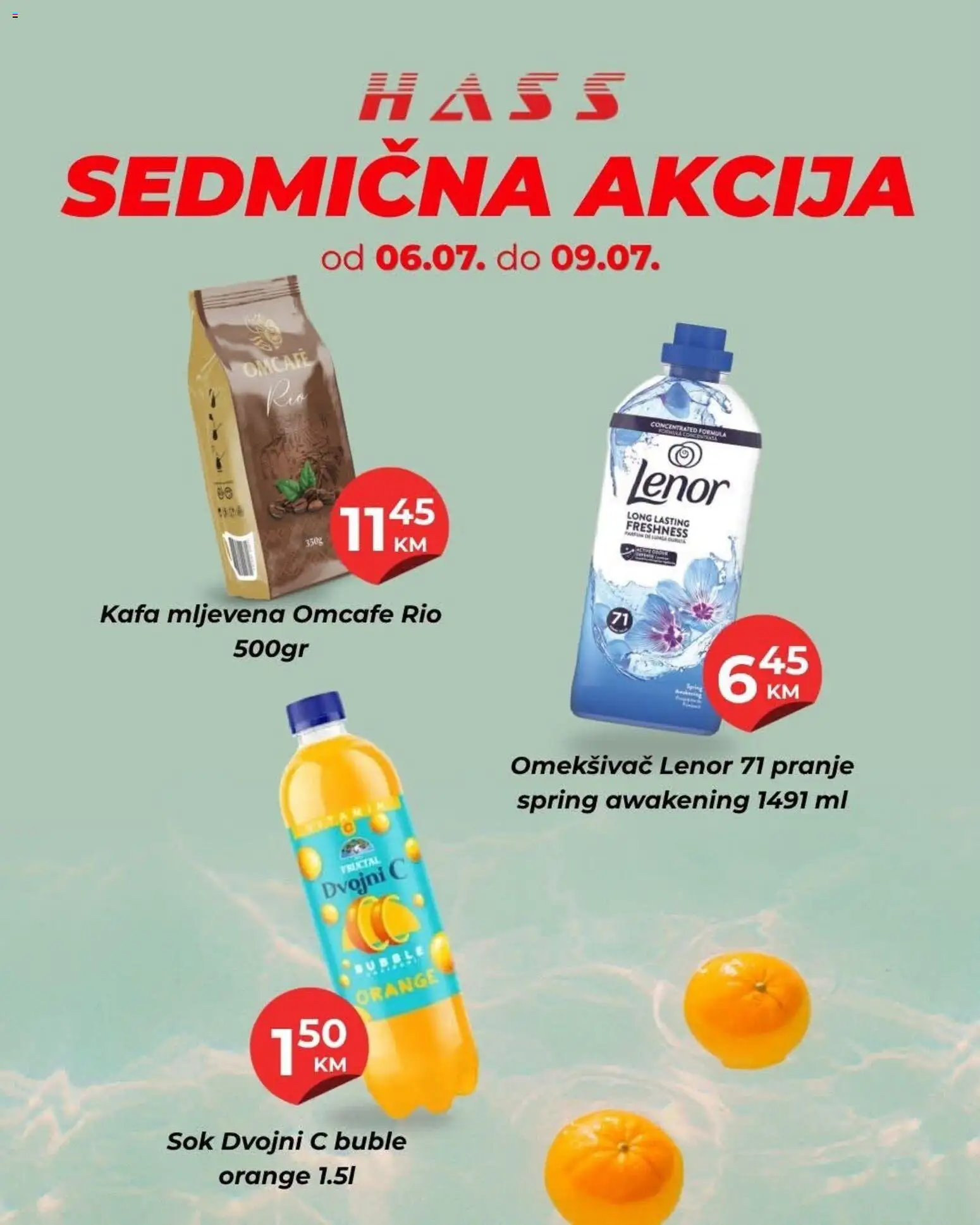 Pregled letka Hass sedmična akcija trgovine Hass vrijedi od 06.07.2026