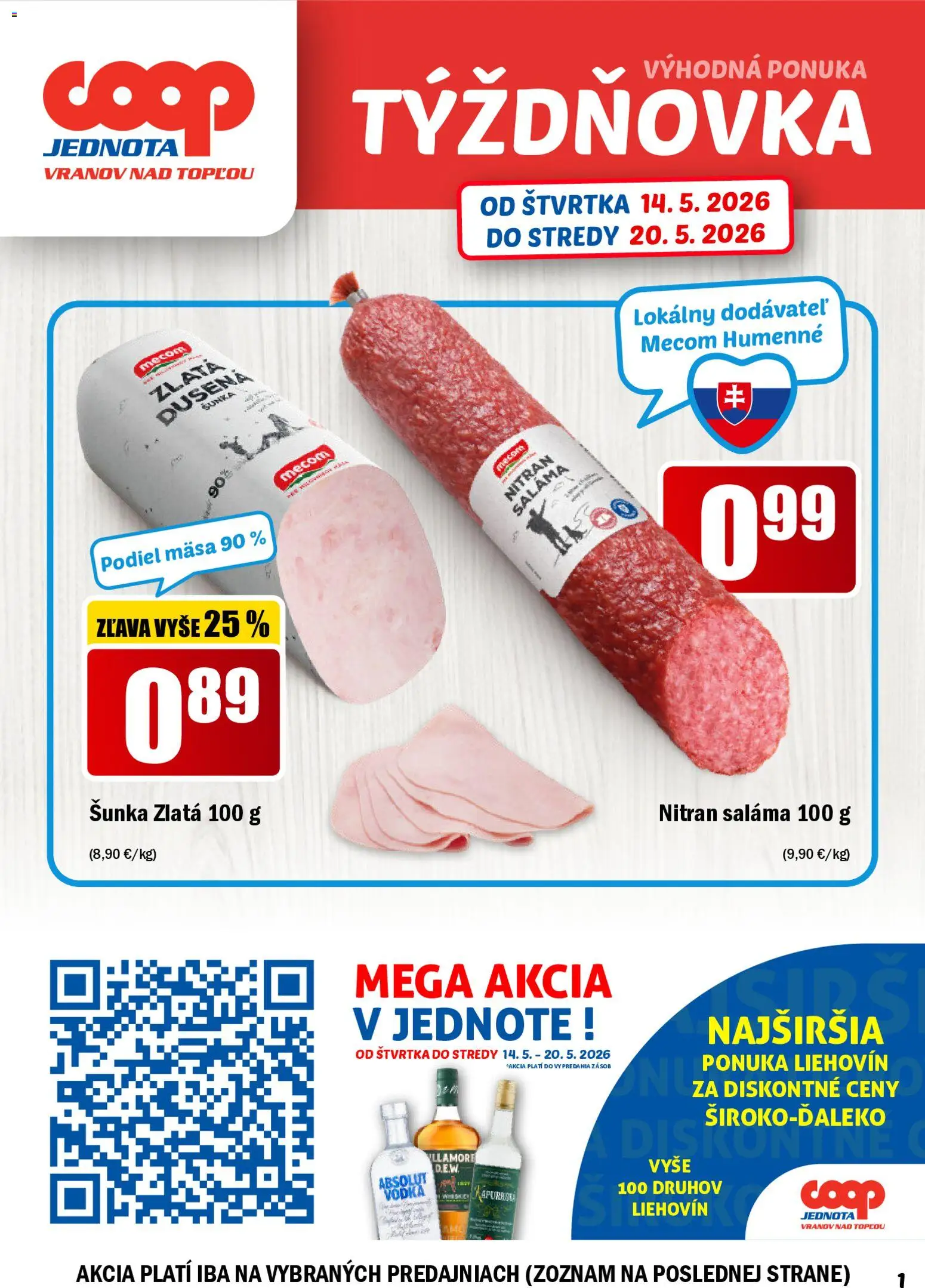 Náhľad COOP Jednota letáku platného od 14.05.2026