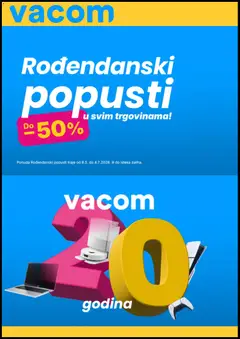 Pregled letka Vacom Katalog trgovine Vacom vrijedi od 02.06.2026