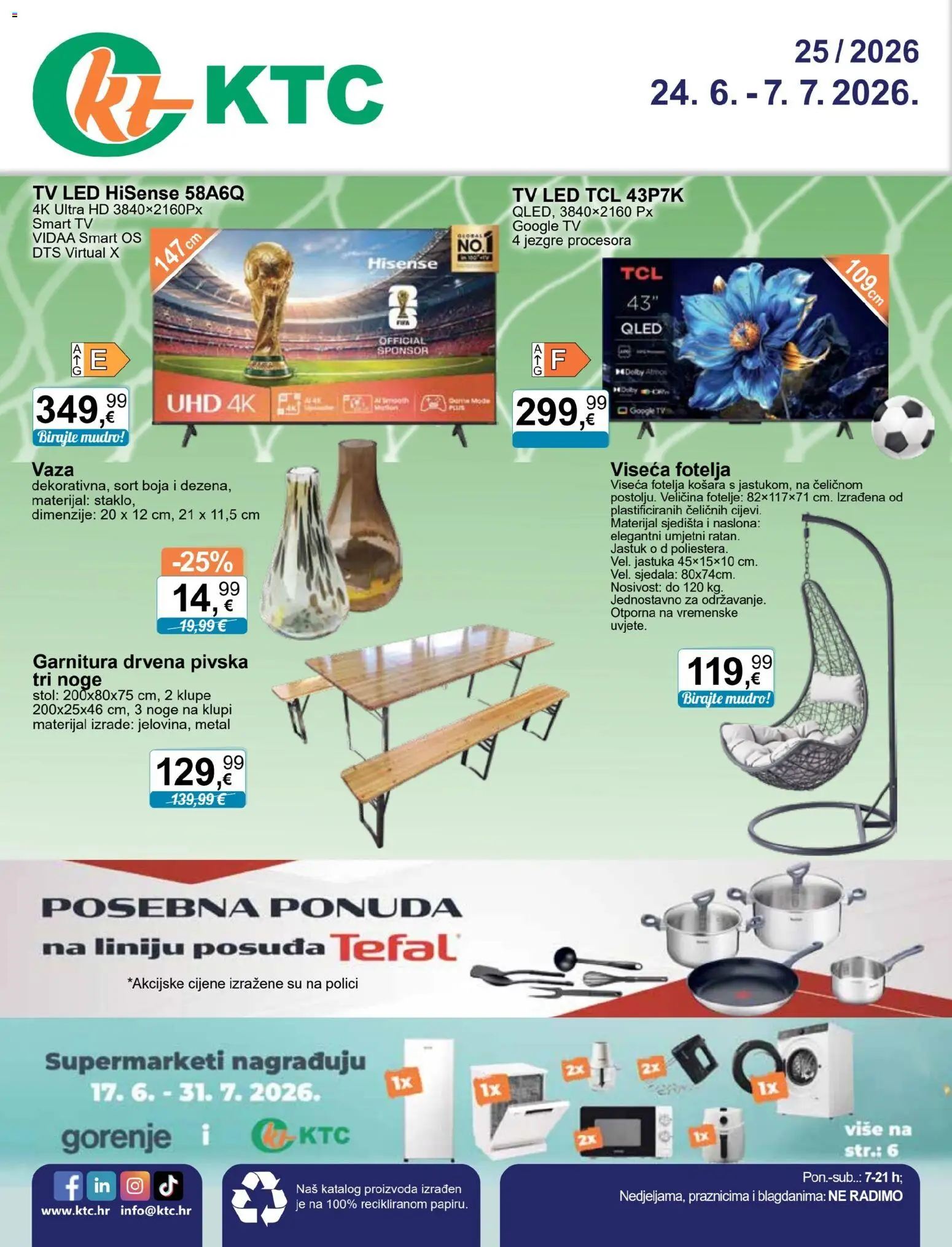 Pregled letka KTC Katalog tehnike i posuđa trgovine KTC vrijedi od 24.06.2026