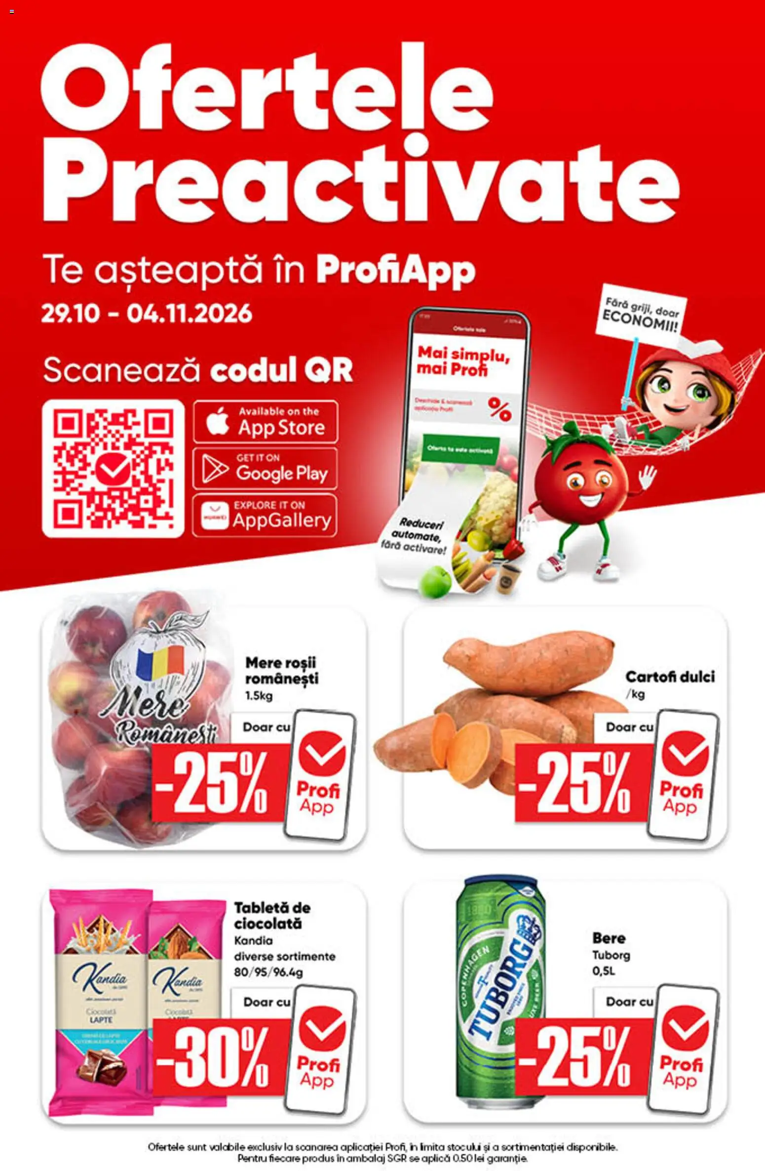 Previzualizarea de cataloage: Profi Profi Catalog Go valabil de la 29.10.2026 - Tabletă, Ciocolată, Bere, Lapte, Cartofi dulci, Cartofi, Roșii, Aplică