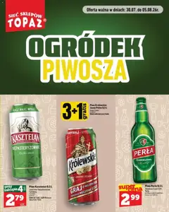 Pogląd gazetki "Topaz gazetka - Ogródek Piwosza" ze sklepu Topaz ważnej od 30.07.2026