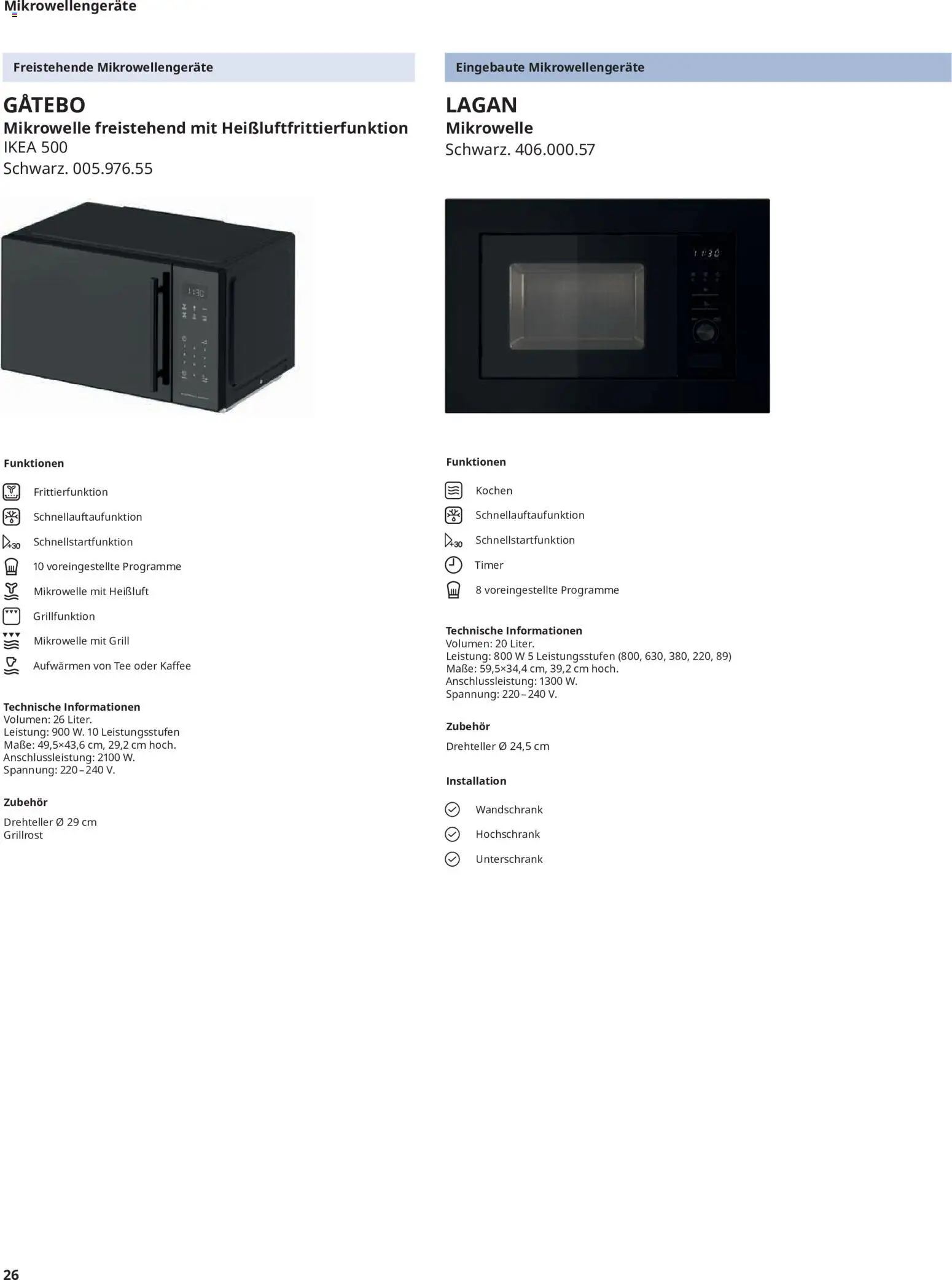 Vorschau von dem Prospekt des Geschäftes Ikea, gültig ab dem 11.09.2026 - Kaffee, Mikrowelle, Grill, Tee, Hochschrank, Unterschrank