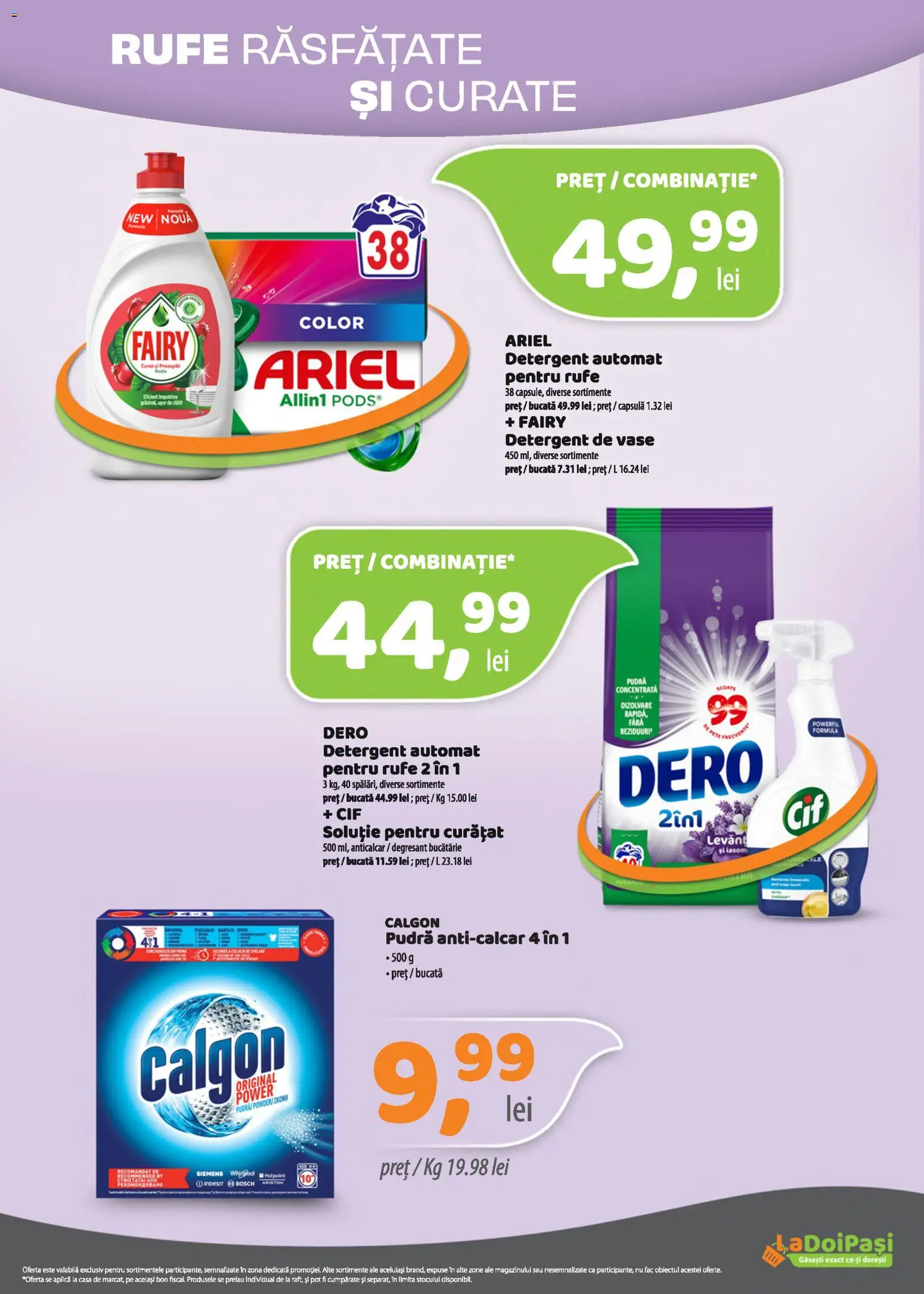 Previzualizarea de cataloage: LaDoiPași LaDoiPași Catalog valabil de la 01.11.2026 - Bucătărie, Cif, Detergent, Vase, Aplică, Detergent de vase, Pudră, Detergent Automat