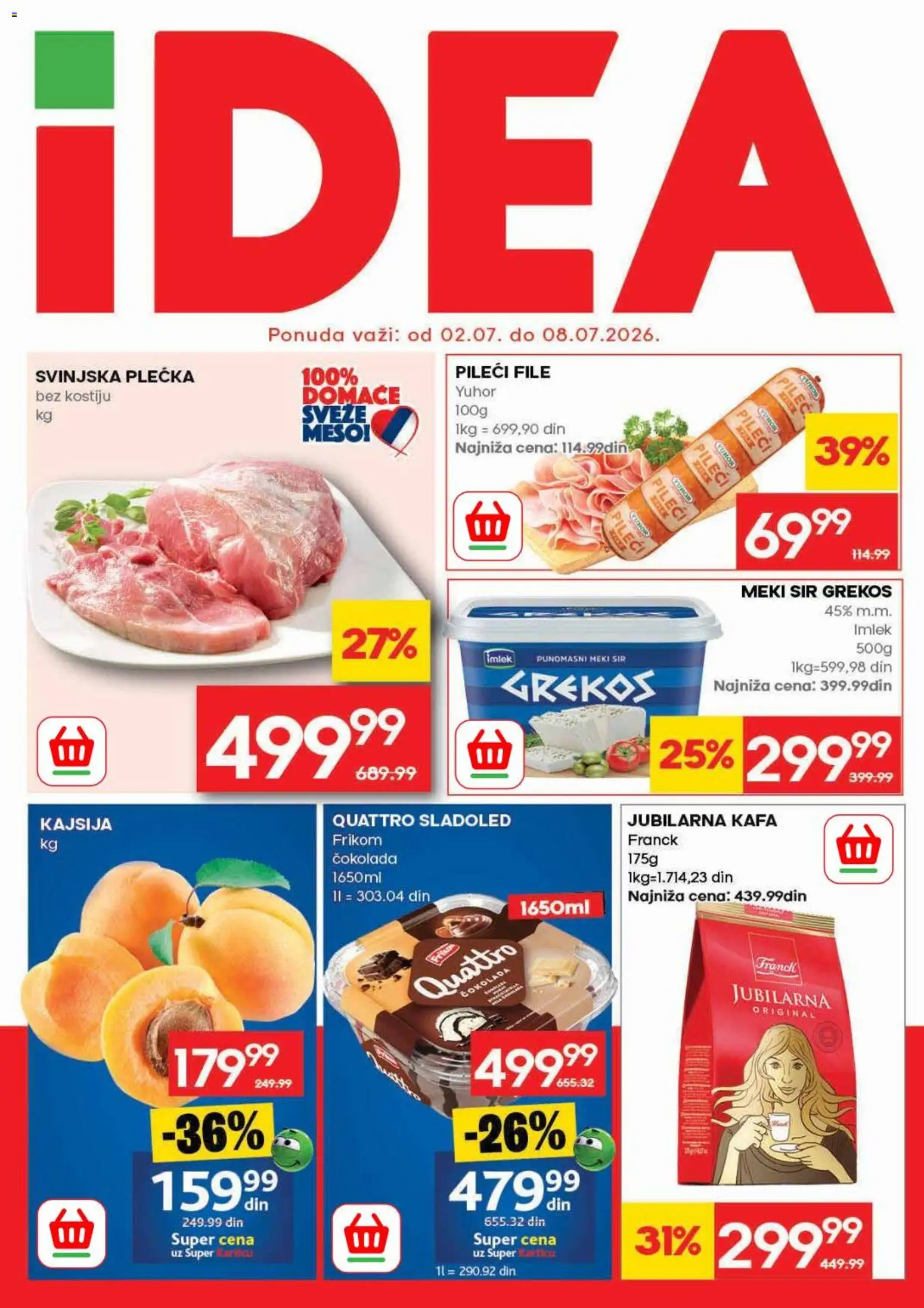 Pregled Idea kataloga - važi od 02.07.2026