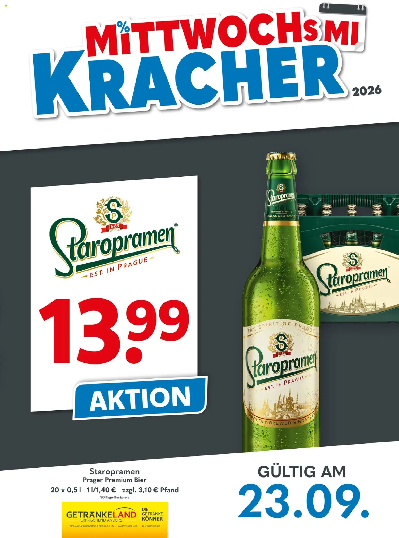 Vorschau von dem Prospekt des Geschäftes Getränkeland, gültig ab dem 23.09.2026 - Bier