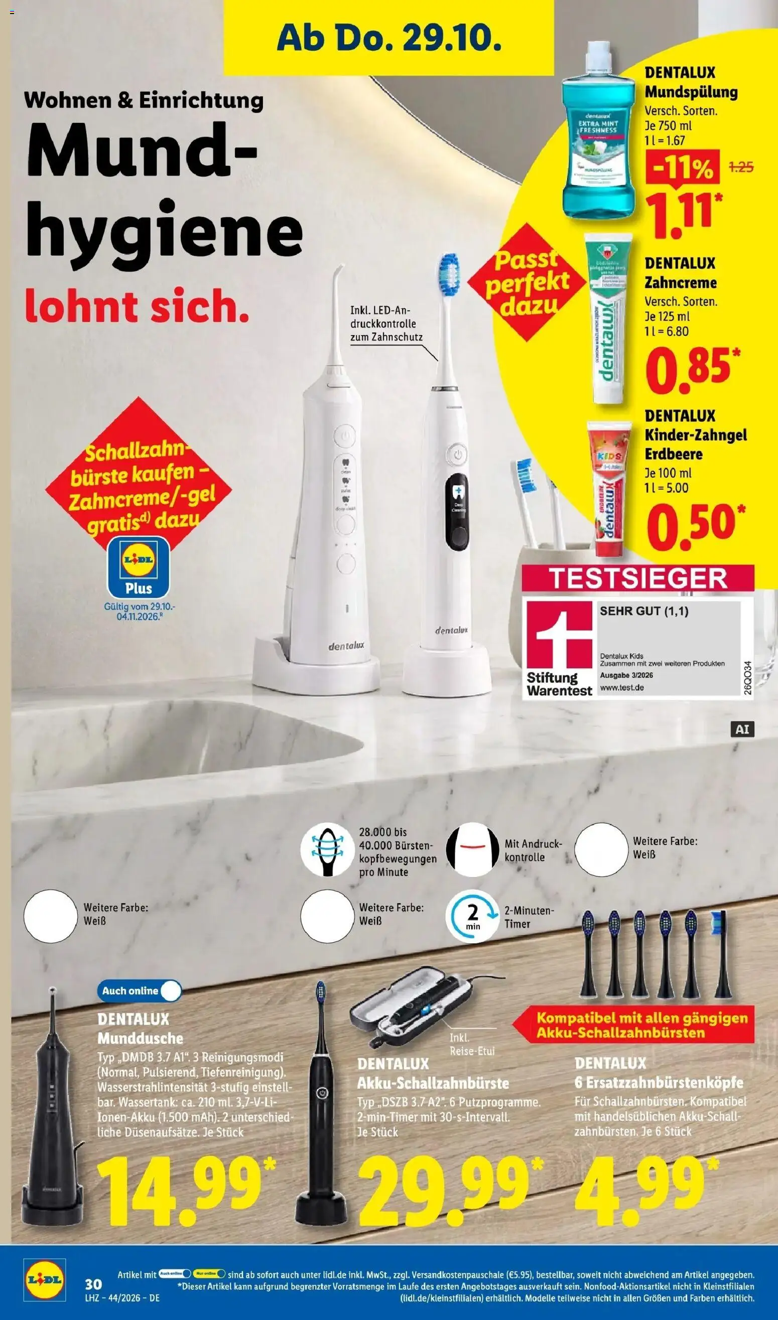 Vorschau von dem Prospekt des Geschäftes Lidl, gültig ab dem 26.10.2026