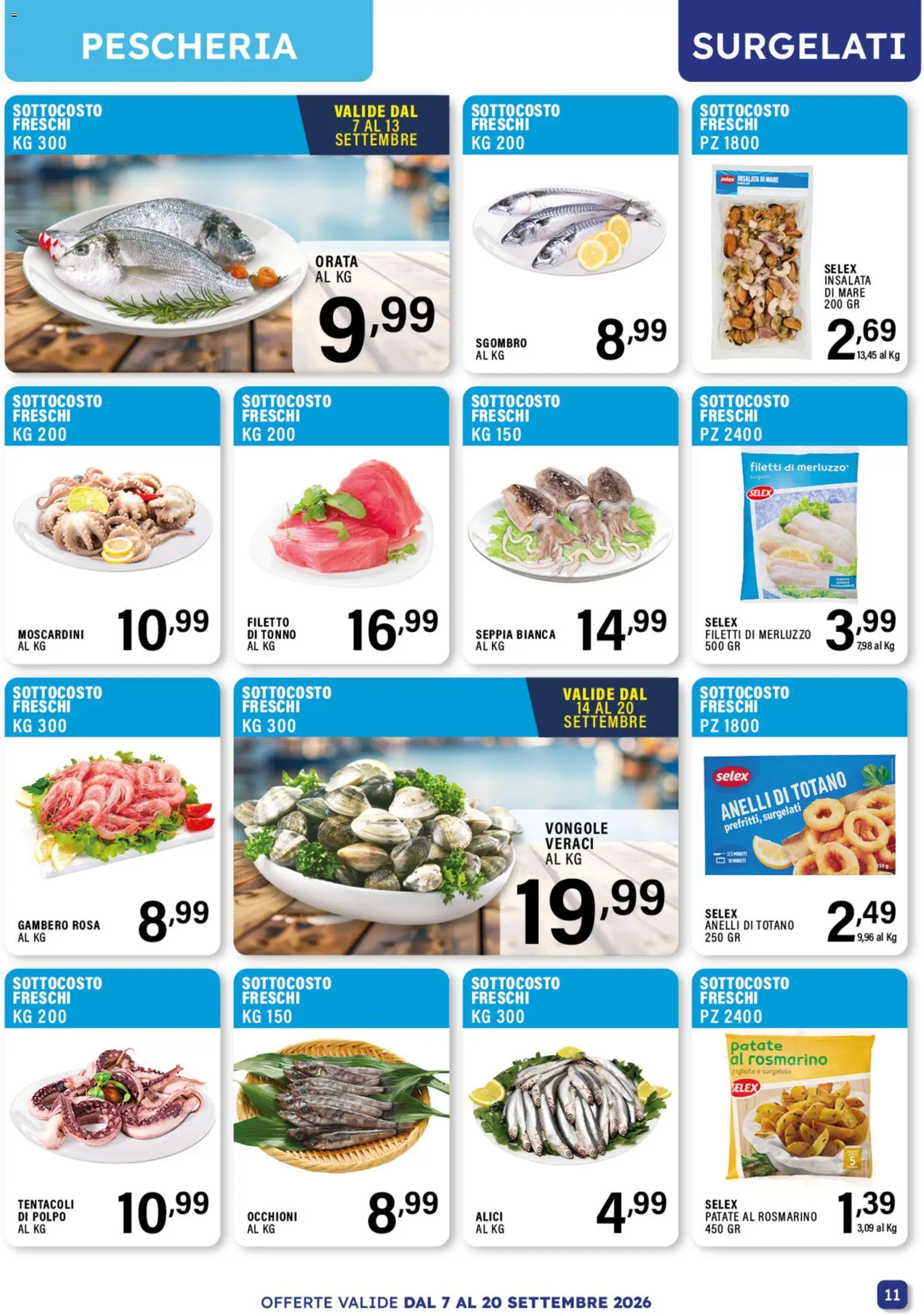 Anteprima dell'opuscolo GECOP volantino dal negozio GECOP valido da 07/09/2026 - Insalata, Vongole, Orata, Rosmarino, Merluzzo, Patate, Totano, Filetto