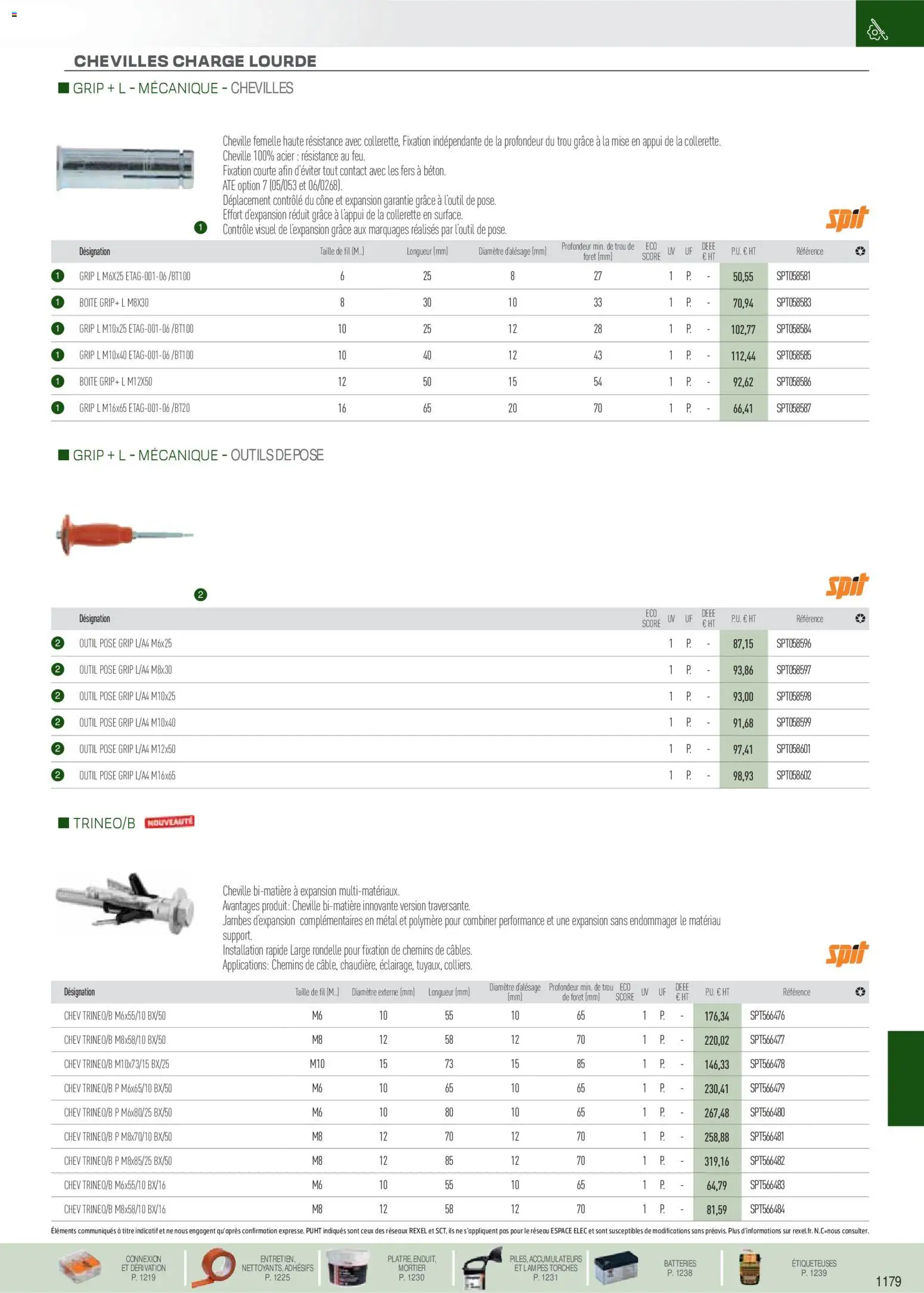 Prévisualisation de Brochure EPI, mesure, outillage, fixations et consommables du magasin Rexel formulaire valide 18/11/2025 - Mortier, Outils