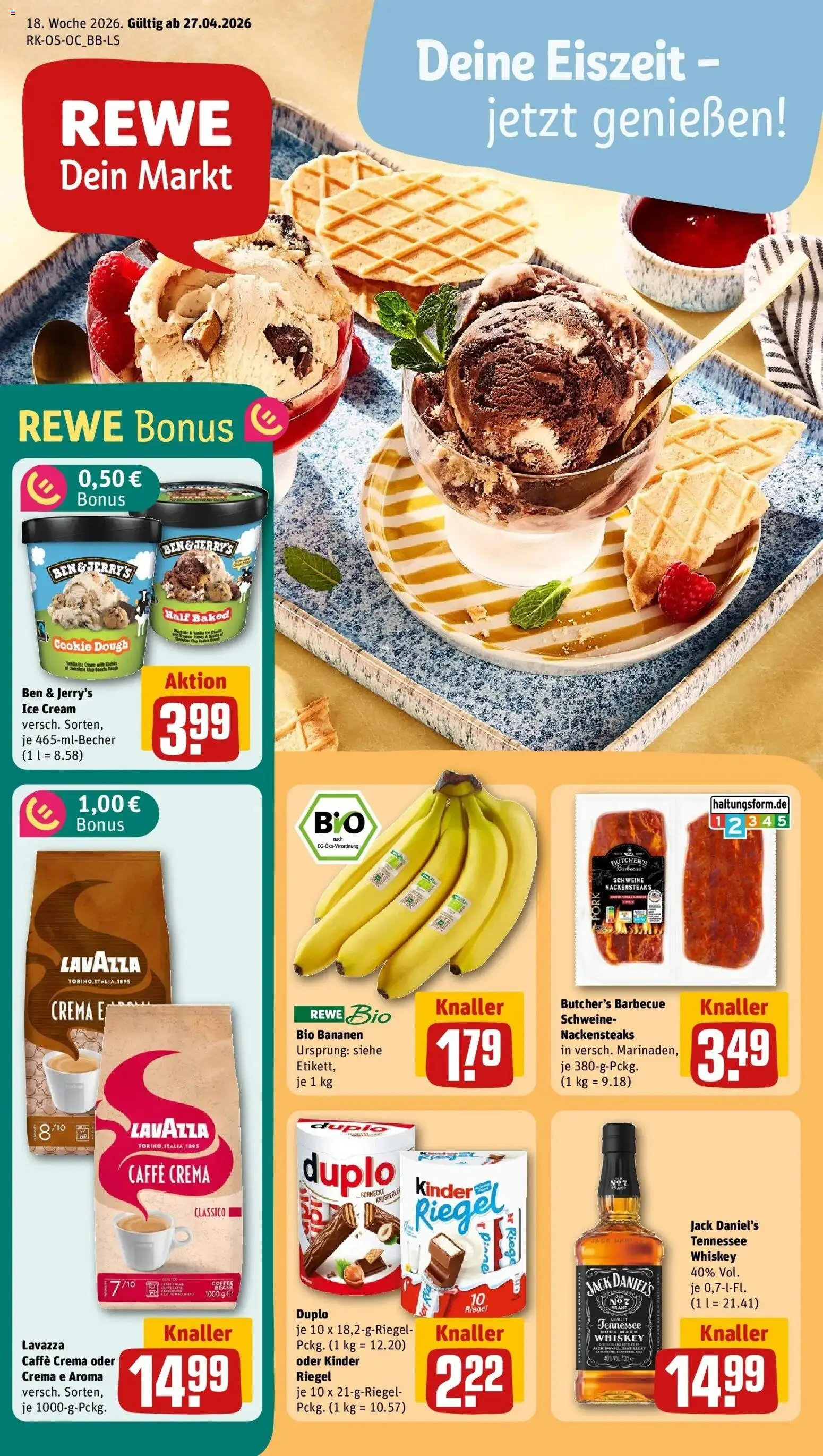 Vorschau von dem Prospekt des Geschäftes Rewe, gültig ab dem 27.04.2026