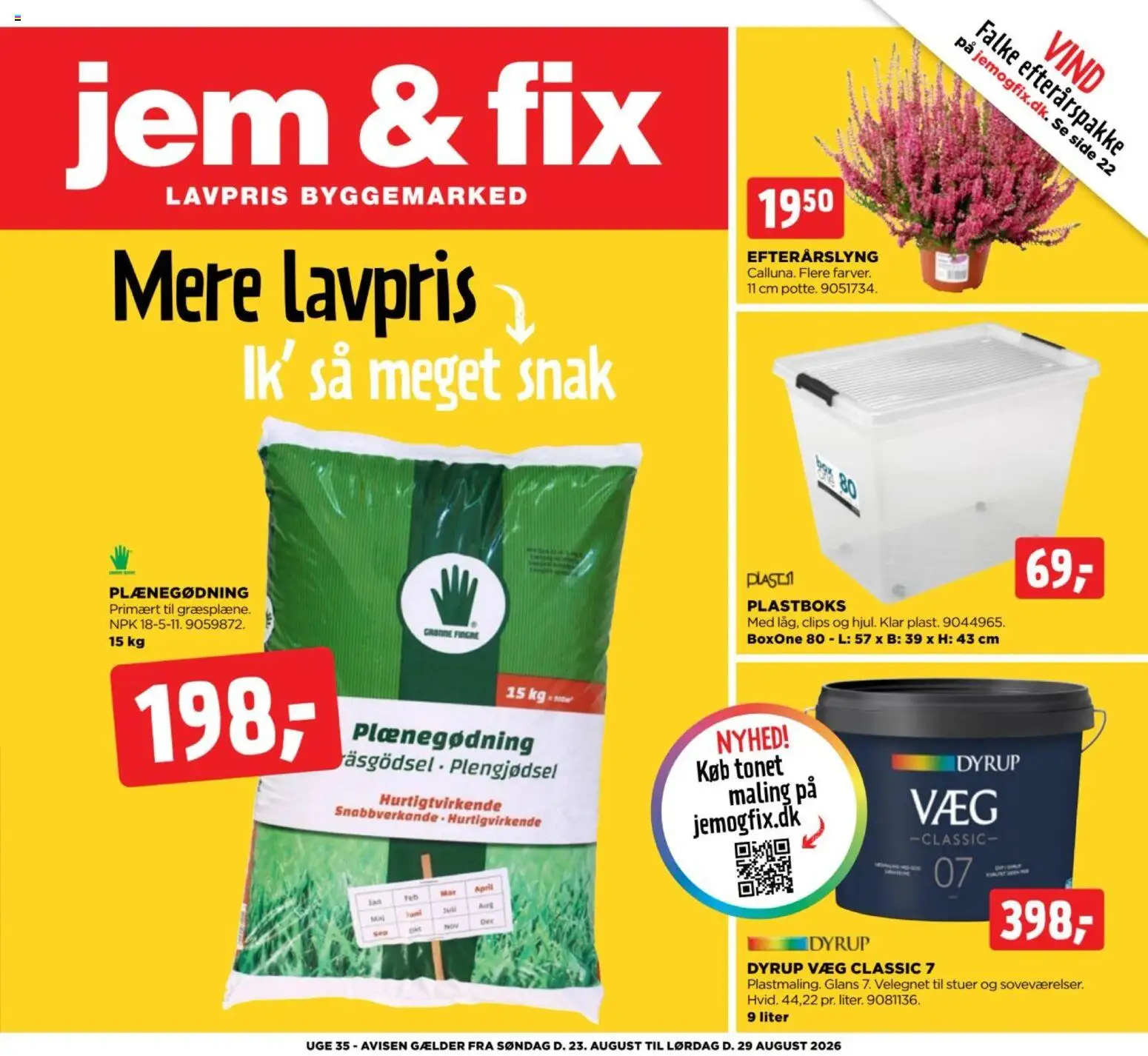Eksempel på tilbudsavis Jem & fix - Tilbudsavis uge 35 fra butik Jem & fix gyldig fra 23/08/2026