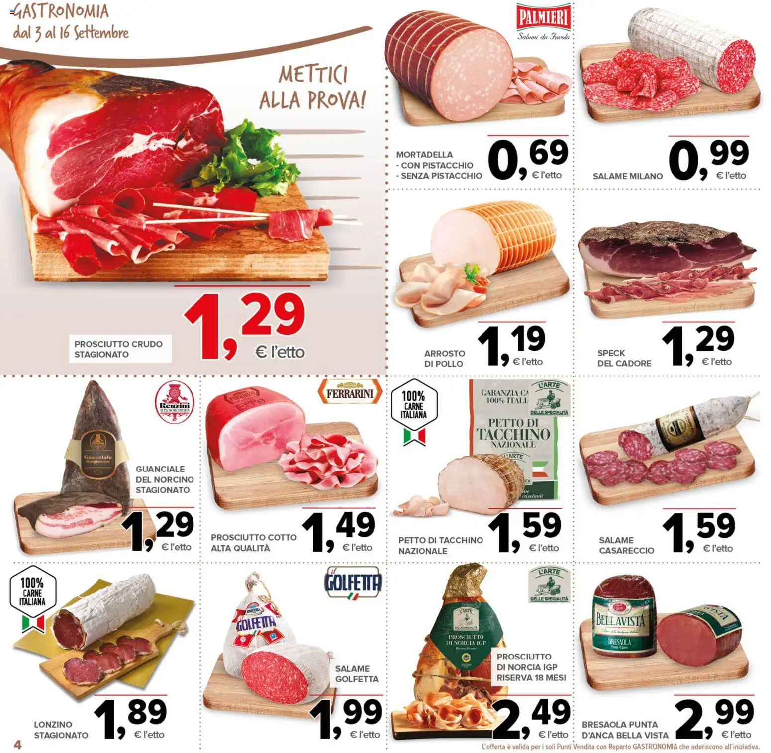 Anteprima dell'opuscolo Todis volantino Sicilia dal negozio Todis valido da 03/09/2026 - Pollo, Tacchino, Mortadella, Speck, Pistacchio, Salame, Arrosto, Petto di tacchino