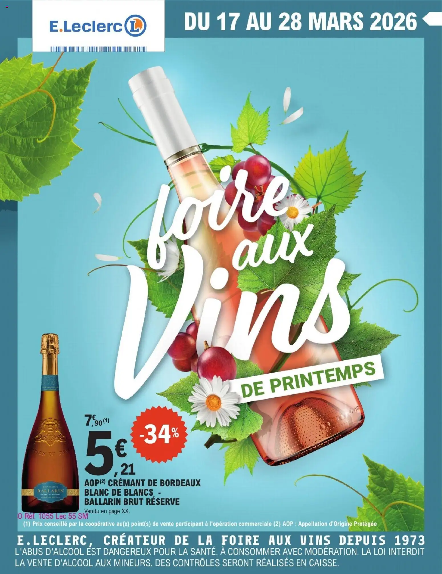 Prévisualisation de E.Leclerc - Foire aux vins de printemps du magasin E.Leclerc formulaire valide 21/04/2026 - Crémant, Crémant de Bordeaux