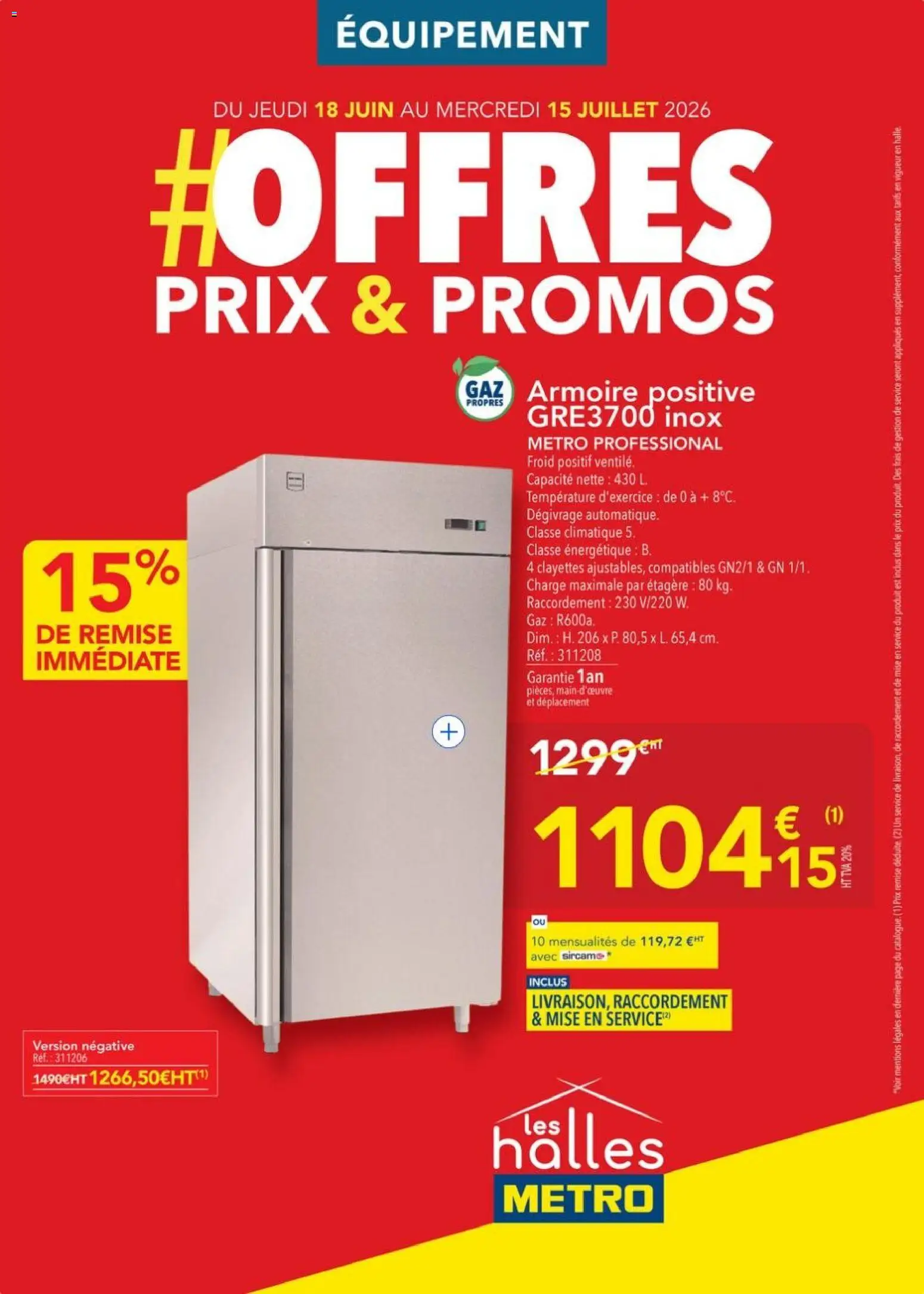 Prévisualisation de Offres Prix & Promos Equipement du magasin METRO formulaire valide 18/06/2026