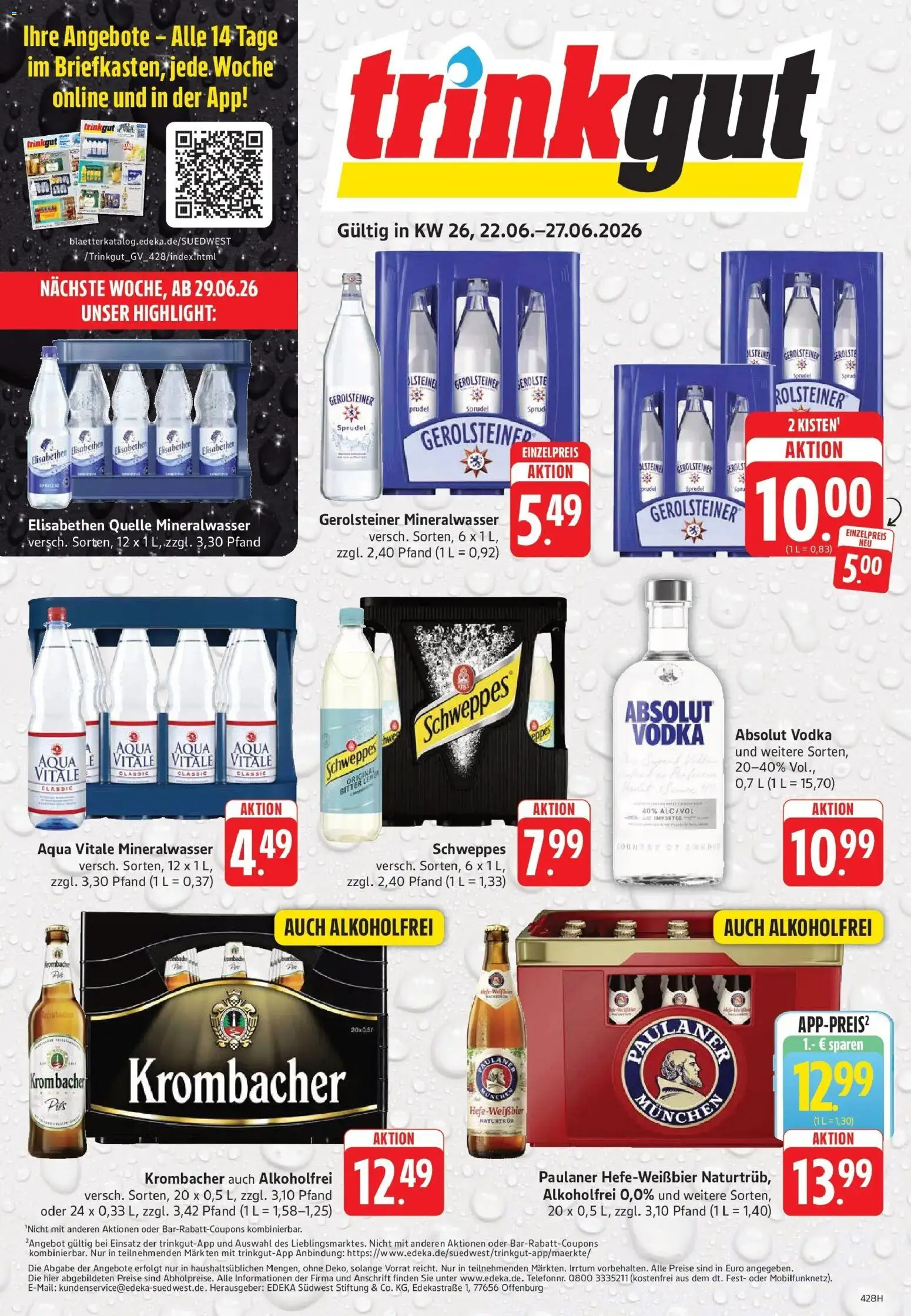 Vorschau von dem Prospekt des Geschäftes Trinkgut, gültig ab dem 21.06.2026
