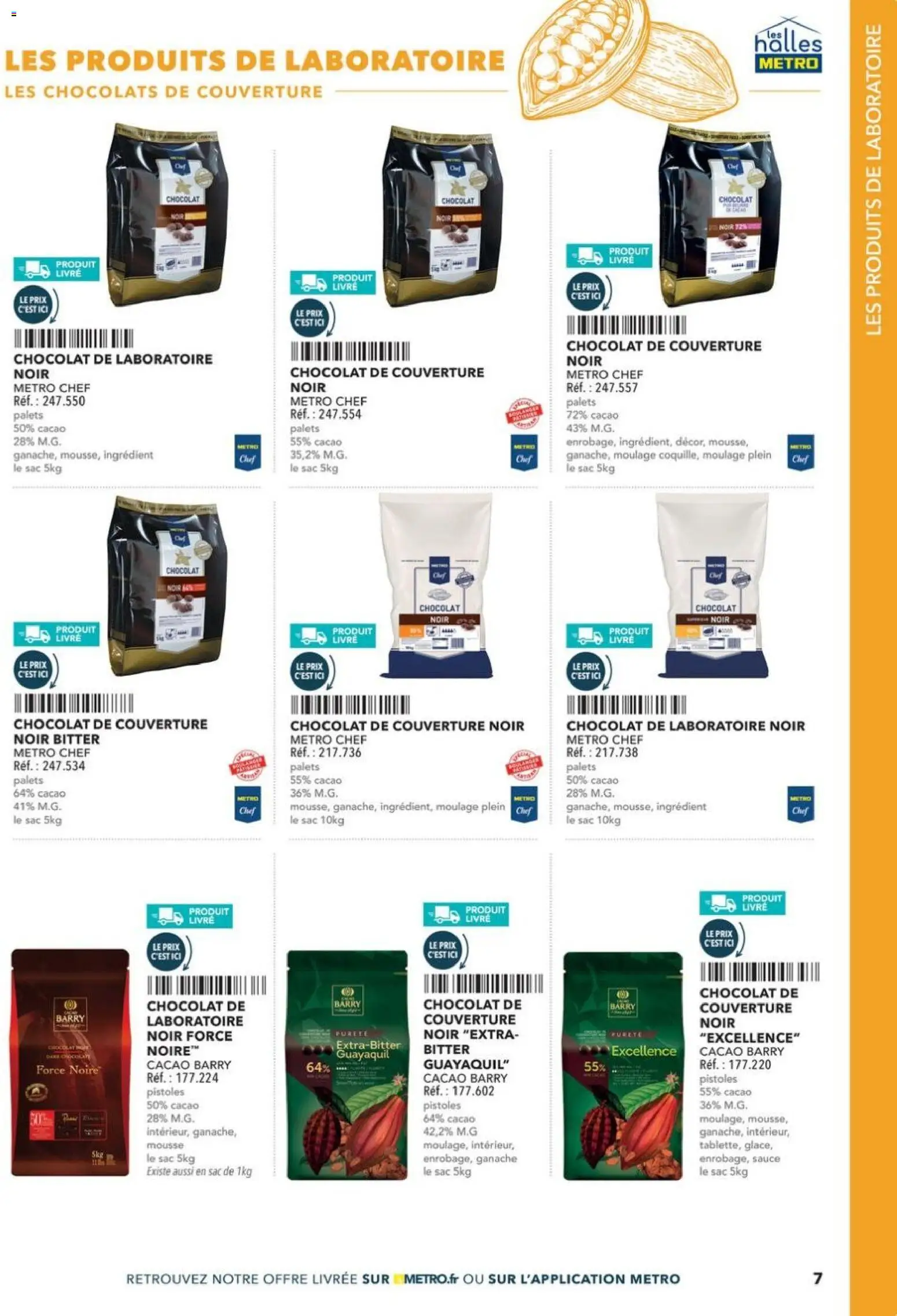 Prévisualisation de Boulangers Pâtissiers du magasin METRO formulaire valide 30/04/2026 - Chocolat, Livre, Sac, Mousse, Couverture, Cacao, Chocolat noir