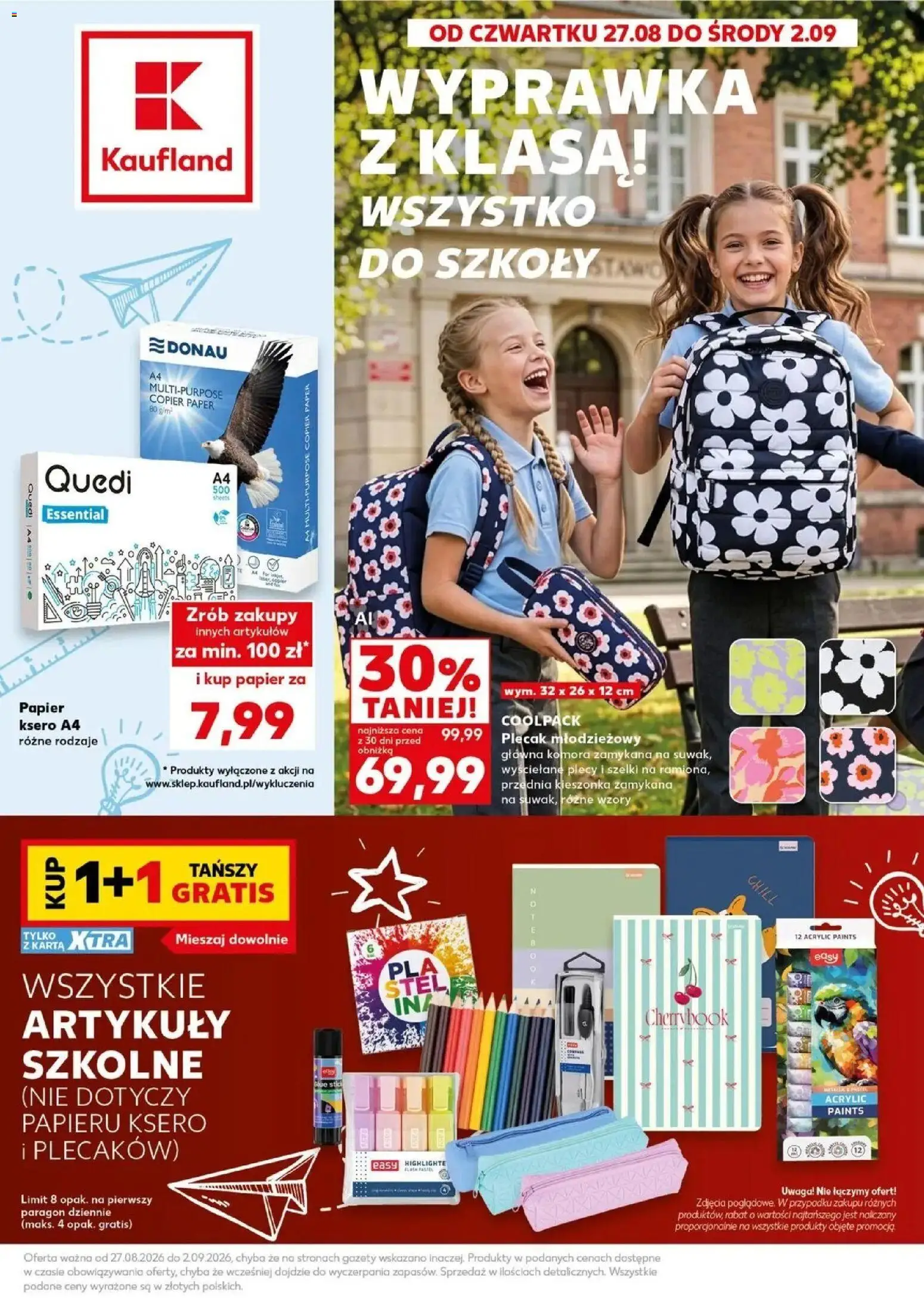 Pogląd gazetki "Kaufland gazetka - Wszystko do szkoły" ze sklepu Kaufland ważnej od 27.08.2026