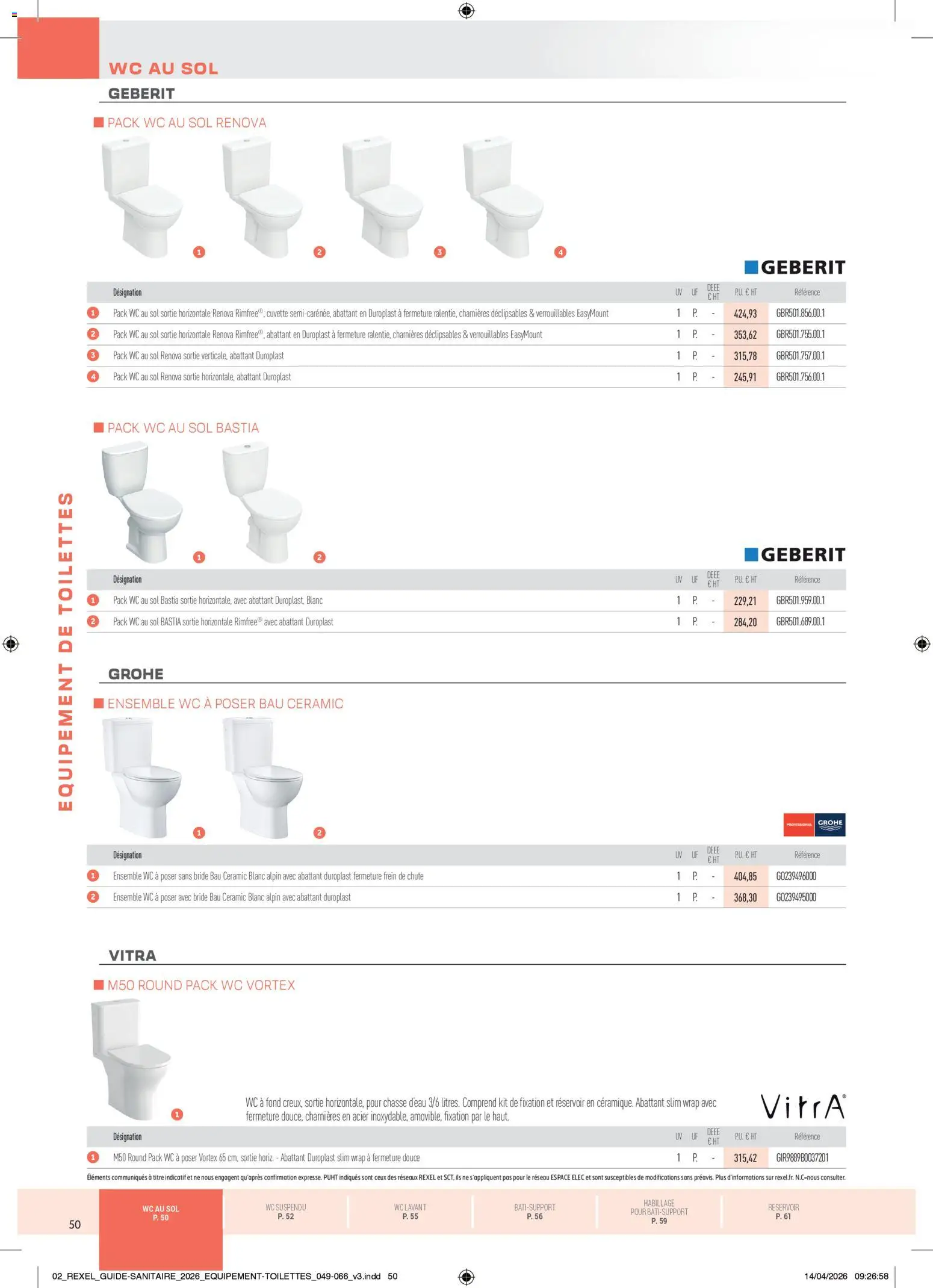 Prévisualisation de Rexel - Brochure Sanitaire du magasin Rexel formulaire valide 20/04/2026 - Toilettes, Wrap