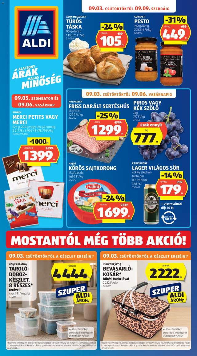 Új Aldi akciós újság 09.03.
