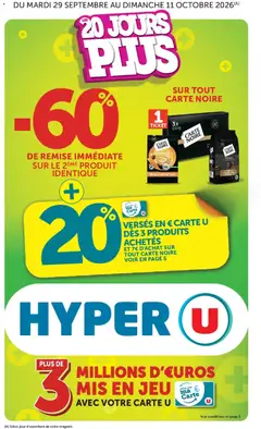 Prévisualisation de Hyper U Les 20 jours plus du magasin Hyper U formulaire valide 29/09/2026