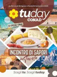 Anteprima dell'opuscolo Conad volantino Tuday Lazio dal negozio Conad valido da 26/08/2026