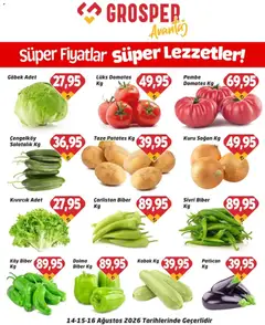 Grosper Grosper - Sebze ve meyve 14.08.2026 - Broşürünün önizlemesi