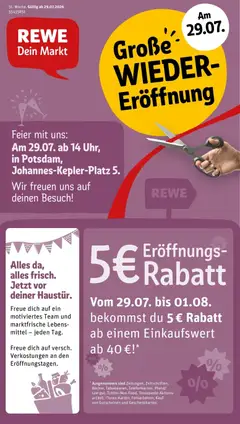 Vorschau von dem Prospekt des Geschäftes Rewe, gültig ab dem 27.07.2026