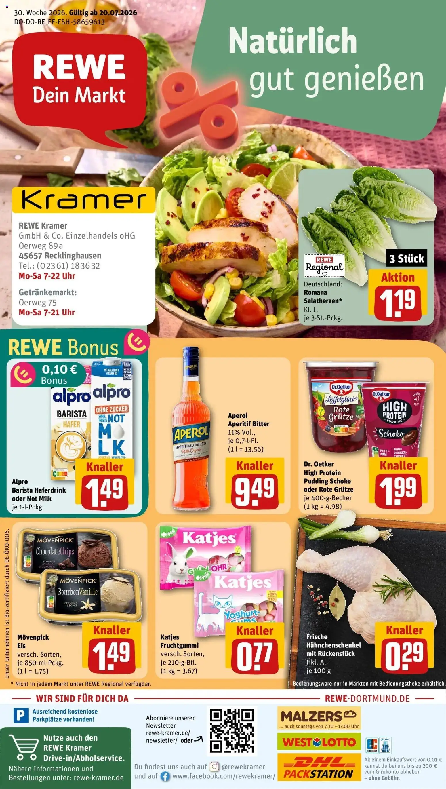 Vorschau von dem Prospekt des Geschäftes Rewe, gültig ab dem 20.07.2026