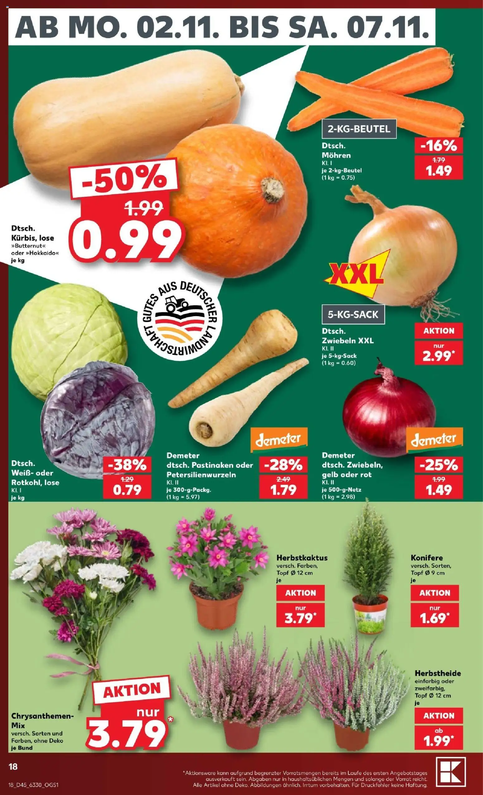 Vorschau von dem Prospekt des Geschäftes Kaufland, gültig ab dem 31.10.2026 - Zwiebeln, Lutscher, Mohren