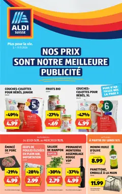 Vorschau des Merkblatts Aldi aktionen FR vom Shop Aldi gültig von 05.11.2026 bis 11.11.2026