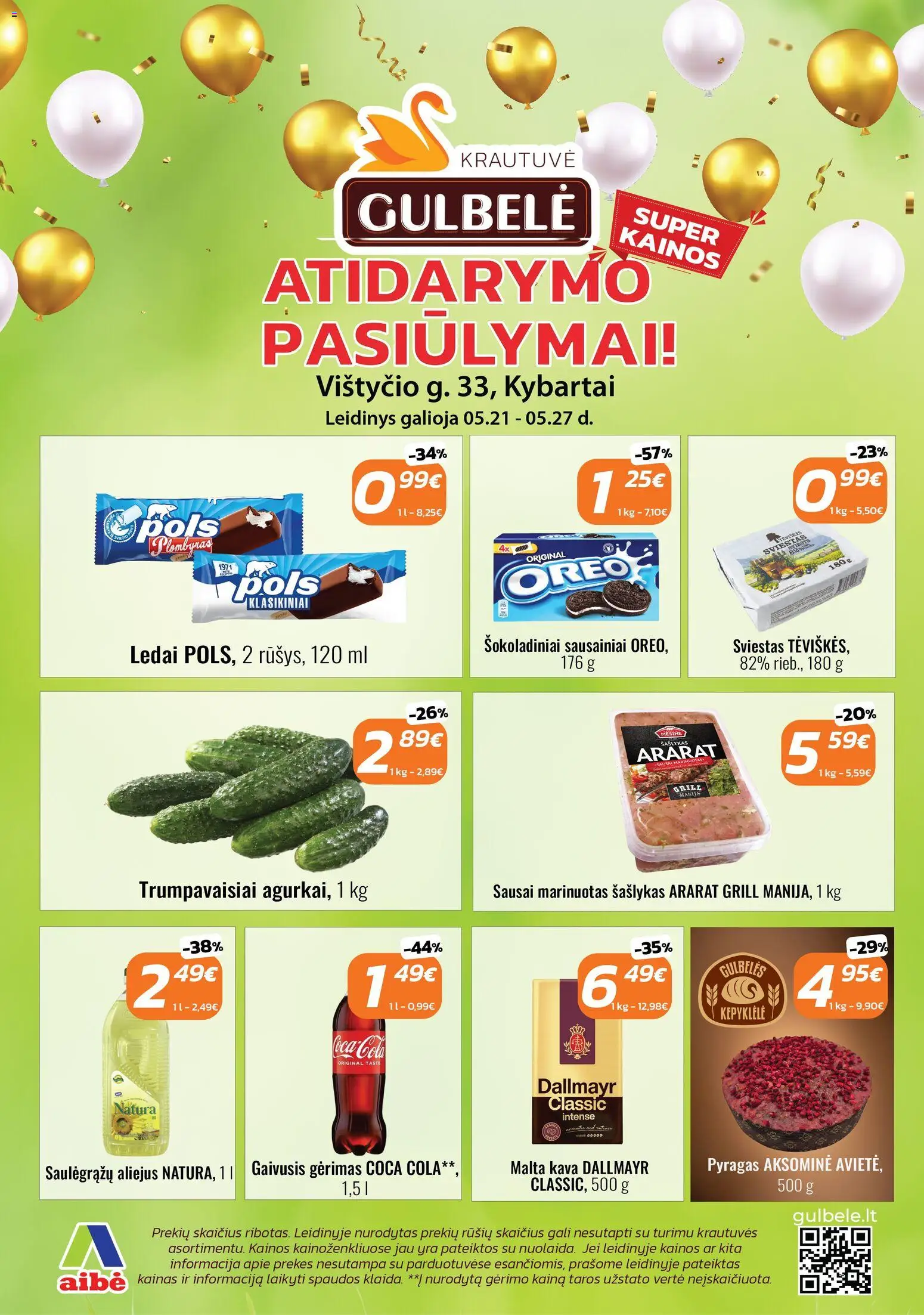 Gulbele parduotuvės leidinio Gulbele leidinys - Atidarymo pasiūlymas, Kybartai galiojančio nuo 2026.05.21 peržiūra