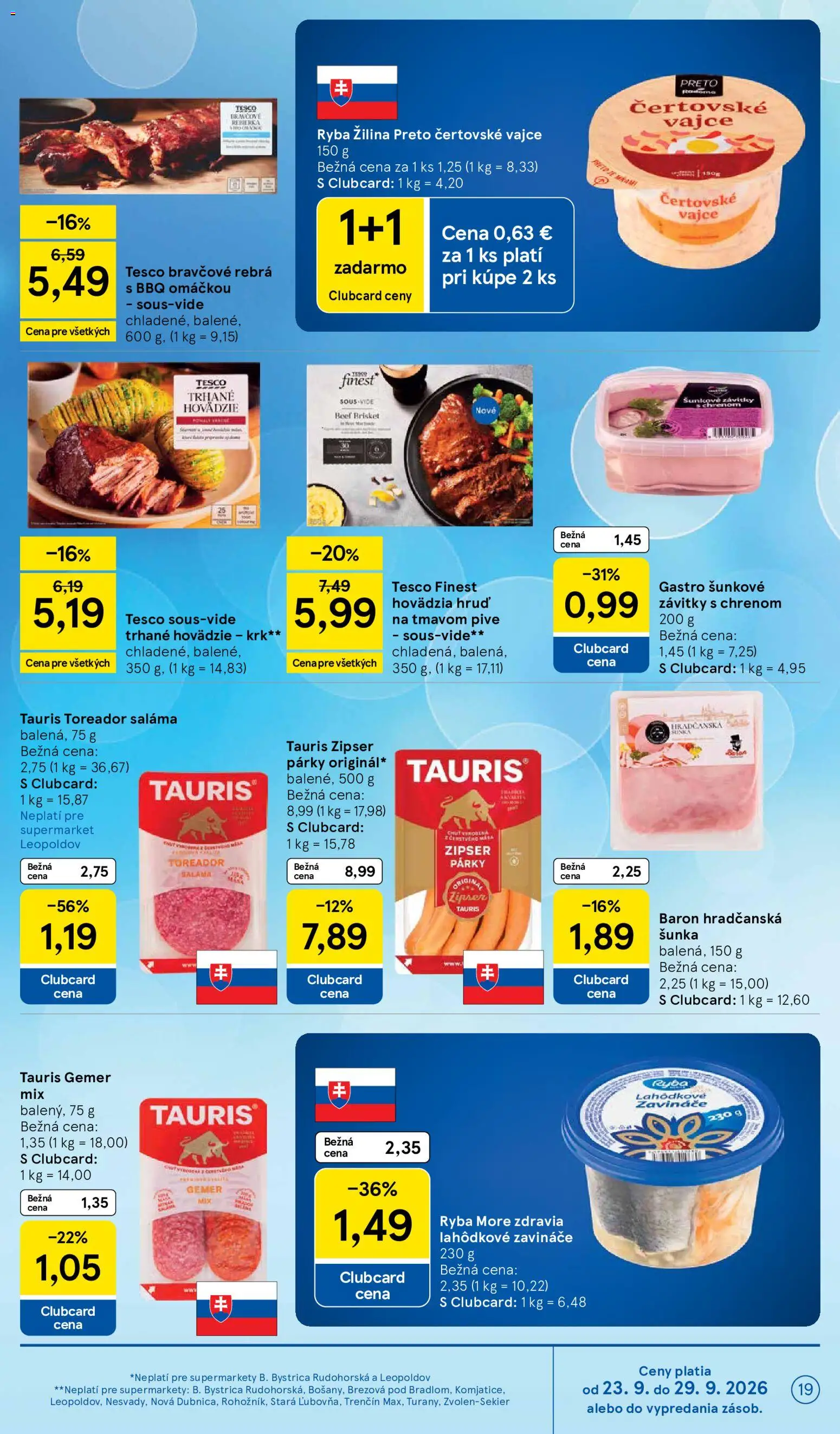 Náhľad Tesco letáku platného od 23.09.2026
