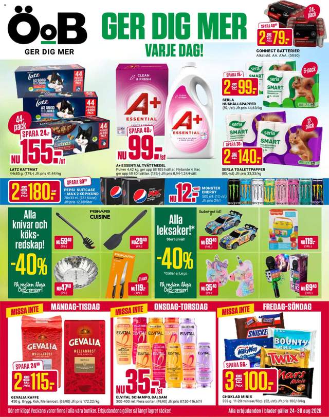 Nytt ÖoB reklamblad från 24/08