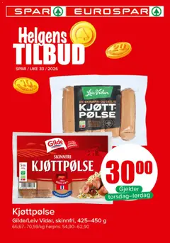 Forhåndsvis Spar Helgens Tilbud fra butikk Spar gyldig fra 13/08/2026