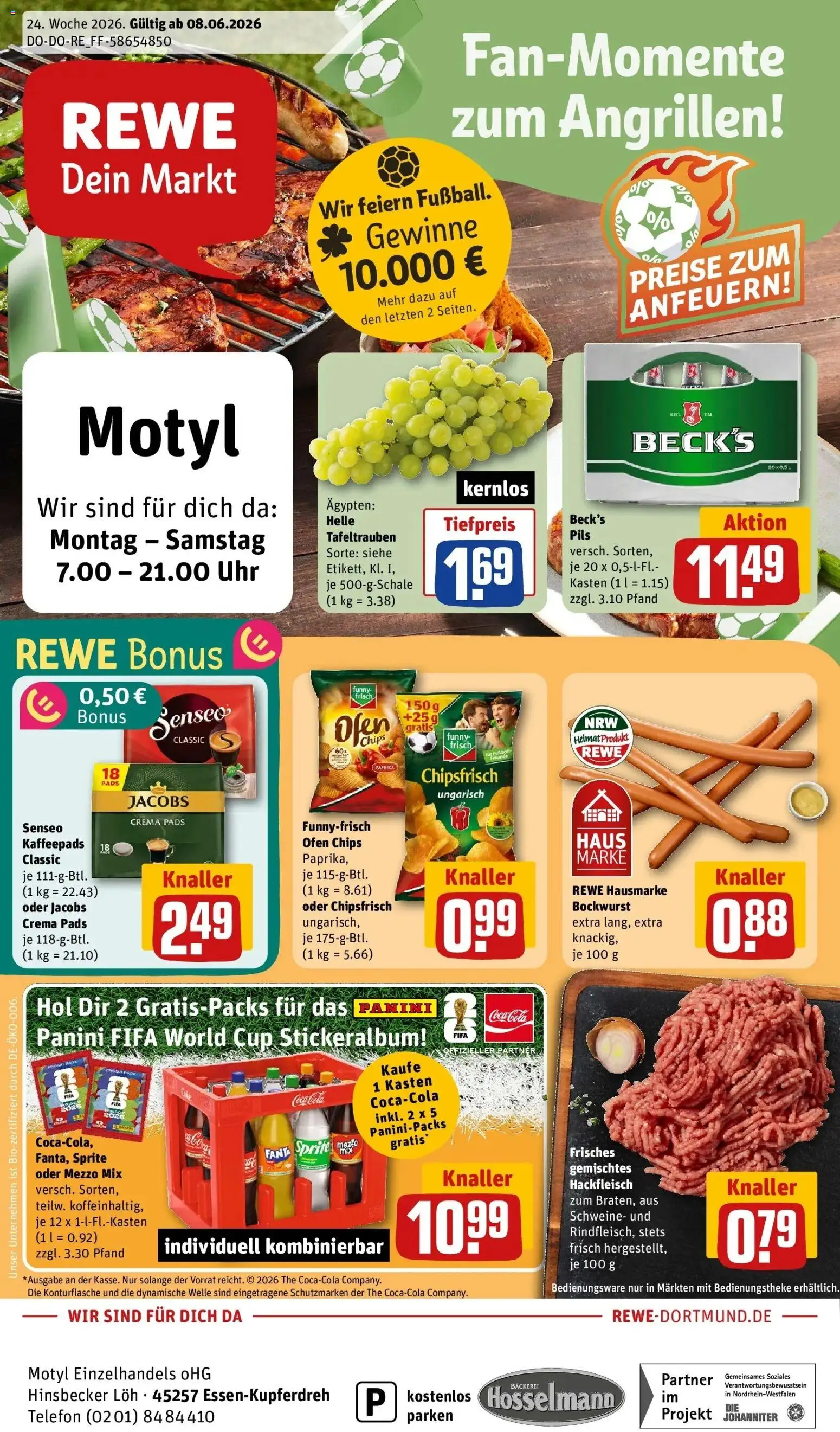 Vorschau von dem Prospekt des Geschäftes Rewe, gültig ab dem 08.06.2026