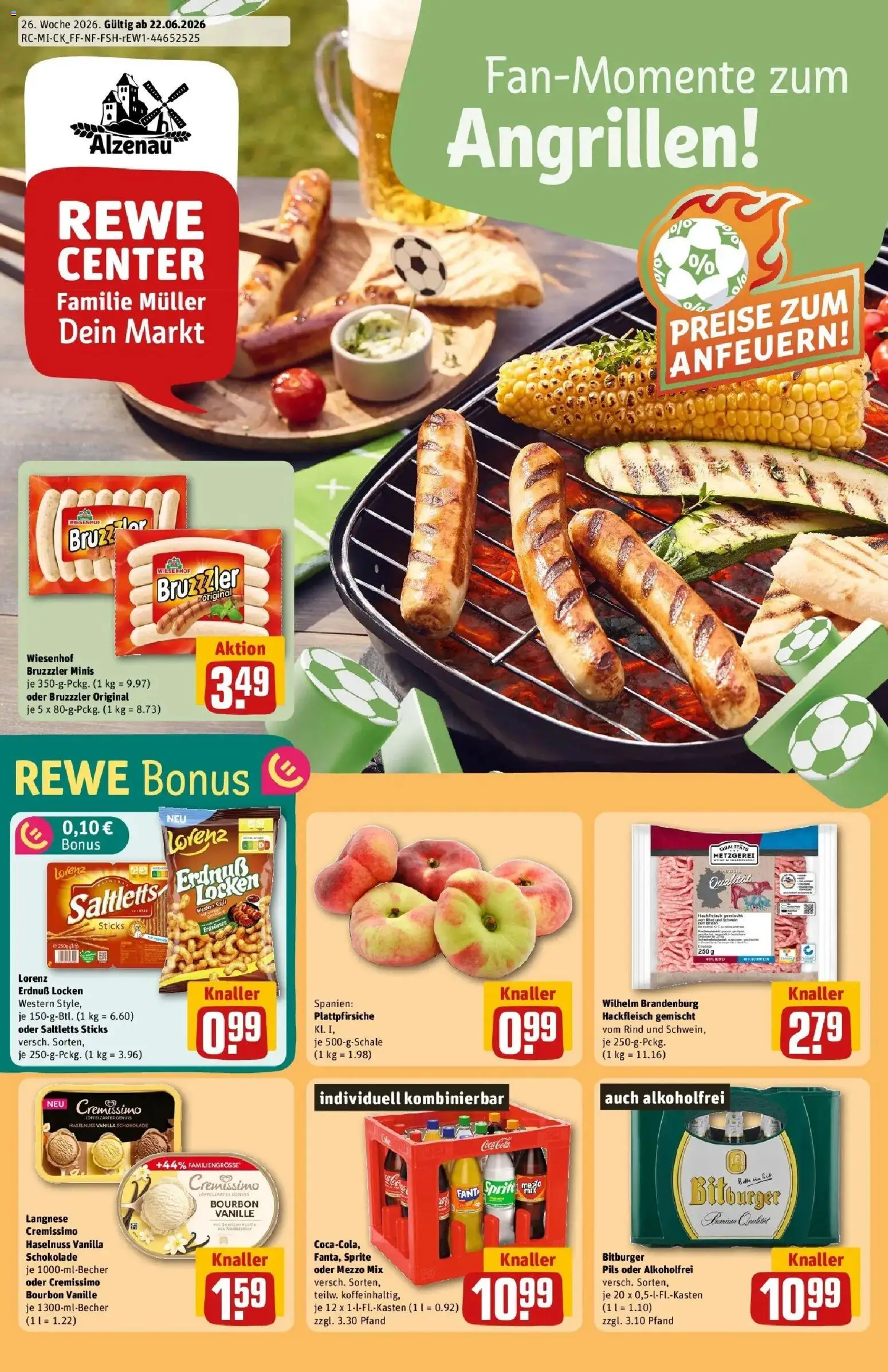 Vorschau von dem Prospekt des Geschäftes Rewe, gültig ab dem 21.06.2026