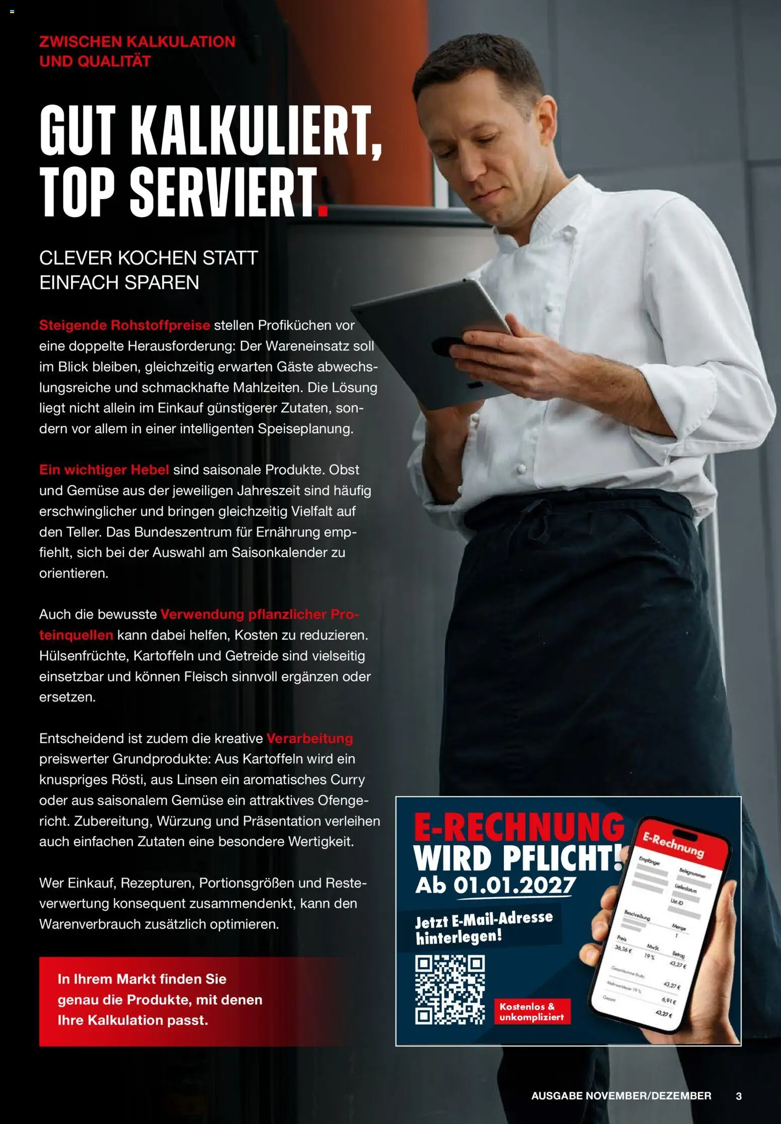 Vorschau von dem Prospekt des Geschäftes Handelshof, gültig ab dem 01.11.2026 - Gemüse, Top, Obst, Fleisch, Kartoffeln, Getreide