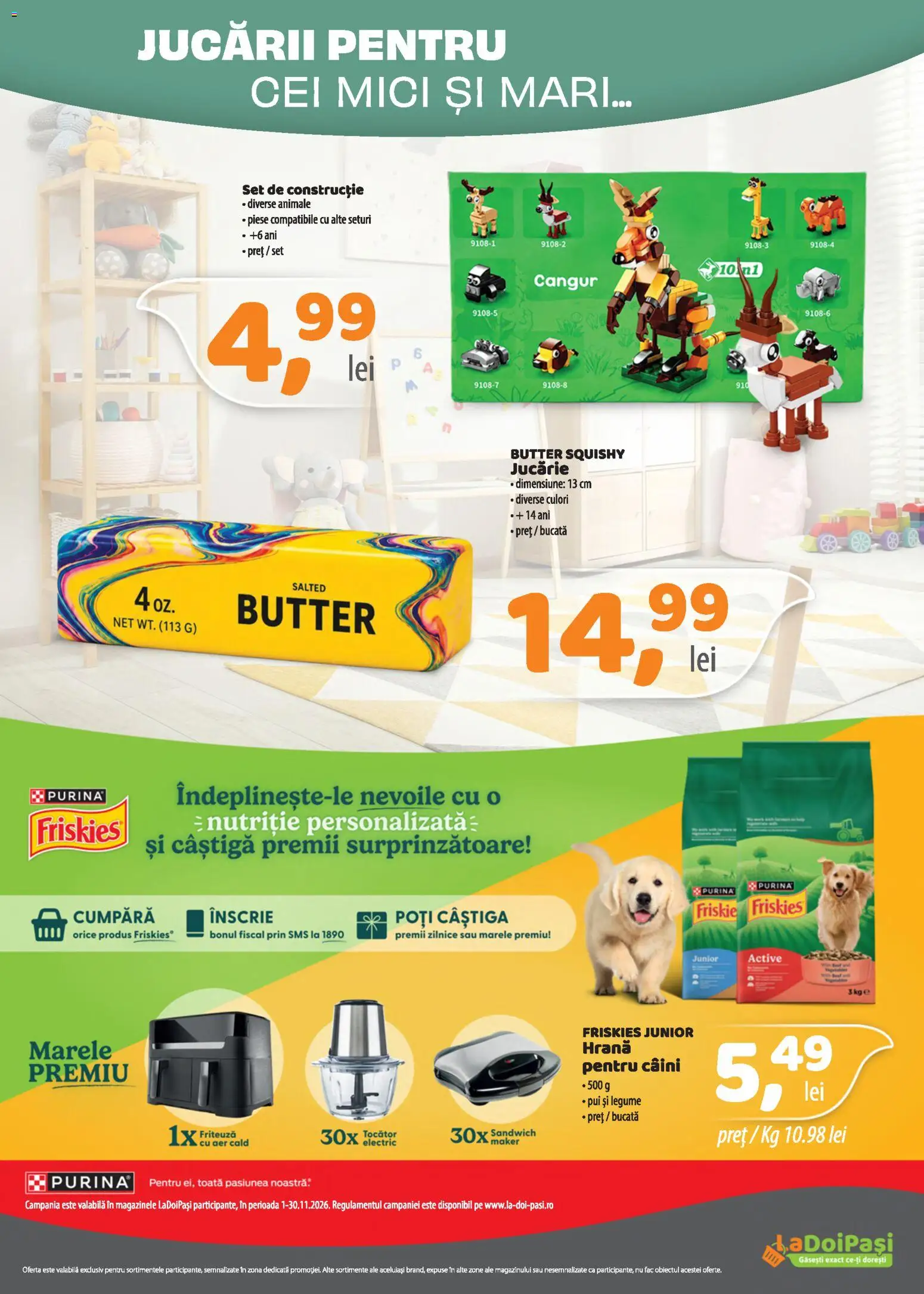 Previzualizarea de cataloage: LaDoiPași LaDoiPași Catalog valabil de la 01.11.2026 - Mici, Legume, Pui, Tocător, Friteuză, Active