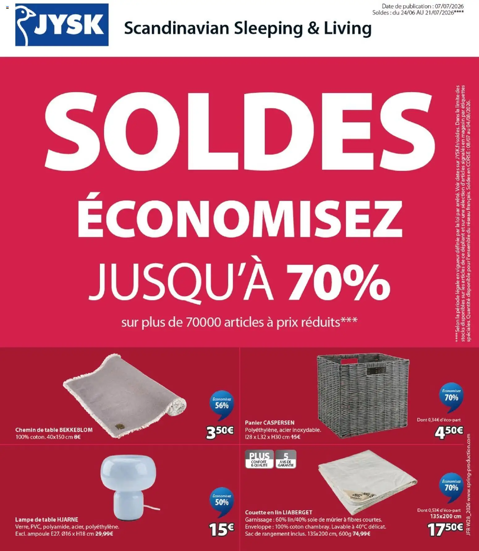 Prévisualisation de Jysk catalogue soldes du magasin Jysk formulaire valide 24/06/2026