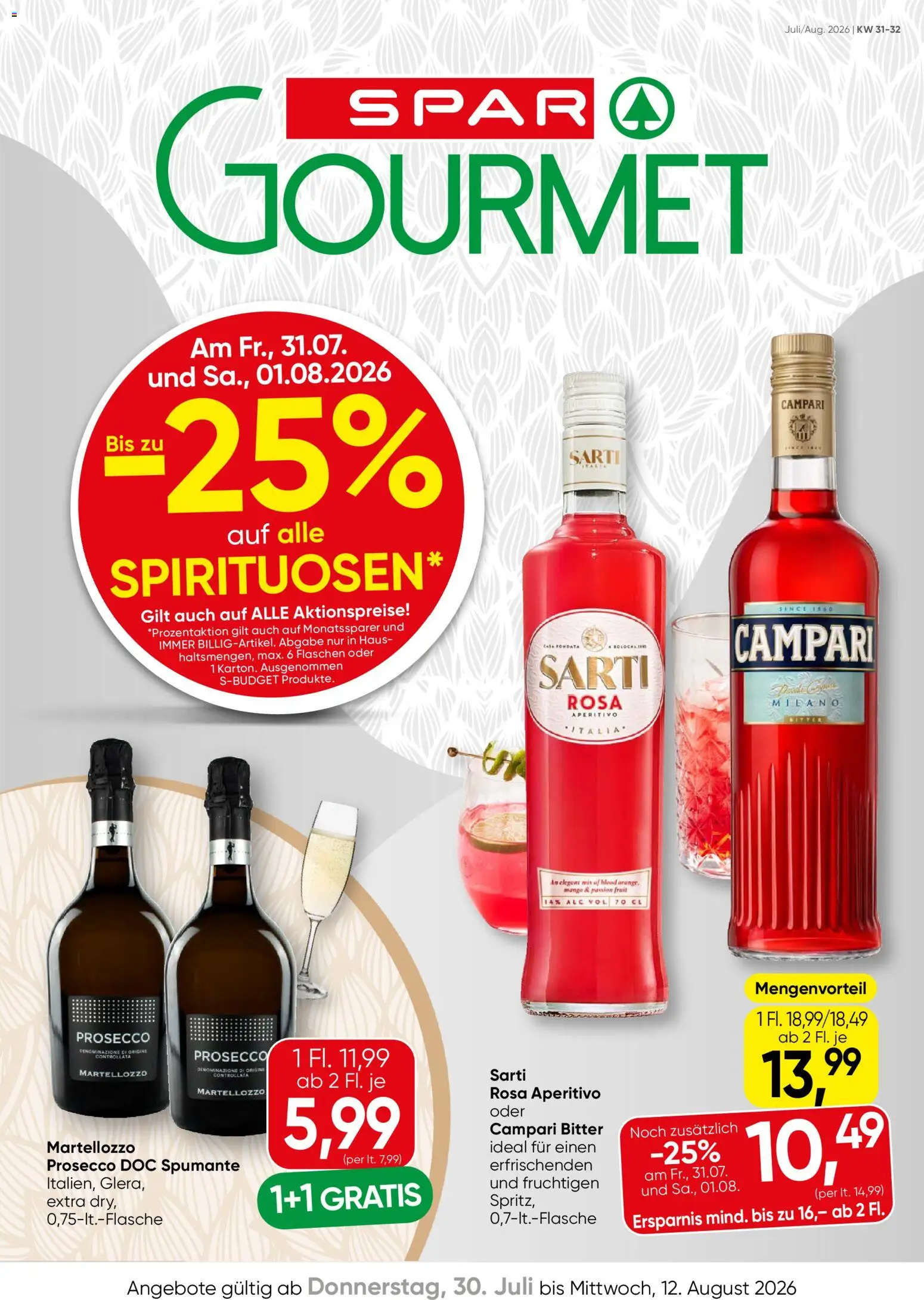 Vorschau der Angebote: SPAR Gourmet SPAR Gourmet Flugblatt gültig ab 30.07.2026