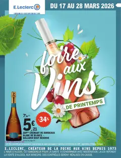 Prévisualisation de E.Leclerc - Foire aux vins de printemps du magasin E.Leclerc formulaire valide 21/04/2026