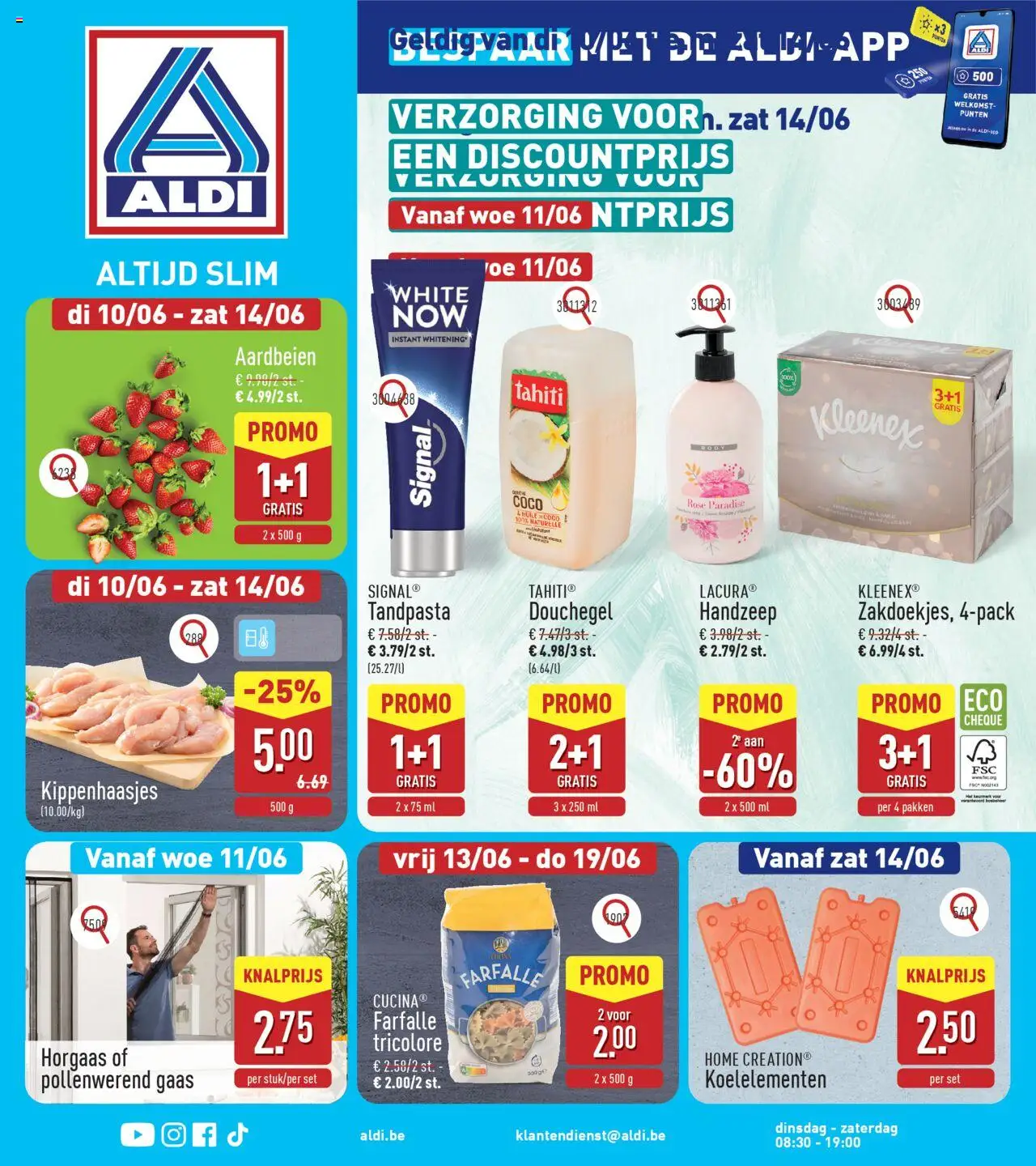 Voorbeeld van Folder week 24 van winkel Aldi geldig vanaf 10/06/2025 - Aardbeien, Tandpasta, Handzeep, Douchegel