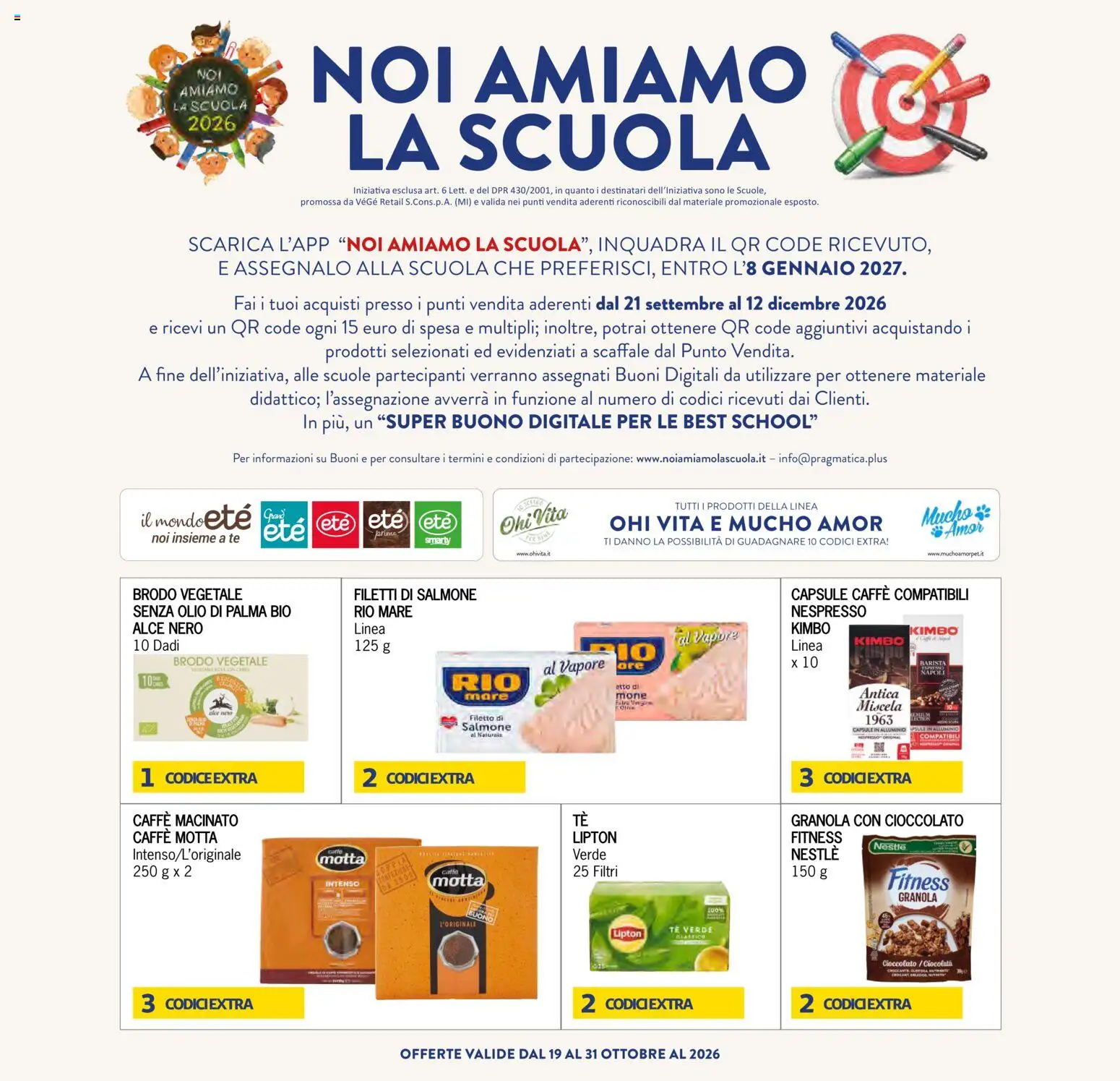 Anteprima dell'opuscolo Eté volantino Prime dal negozio Eté valido da 23/10/2026 - Cioccolato, Salmone, Filetto, Tè verde, Tè, Brodo, Macinato, Filetto di salmone